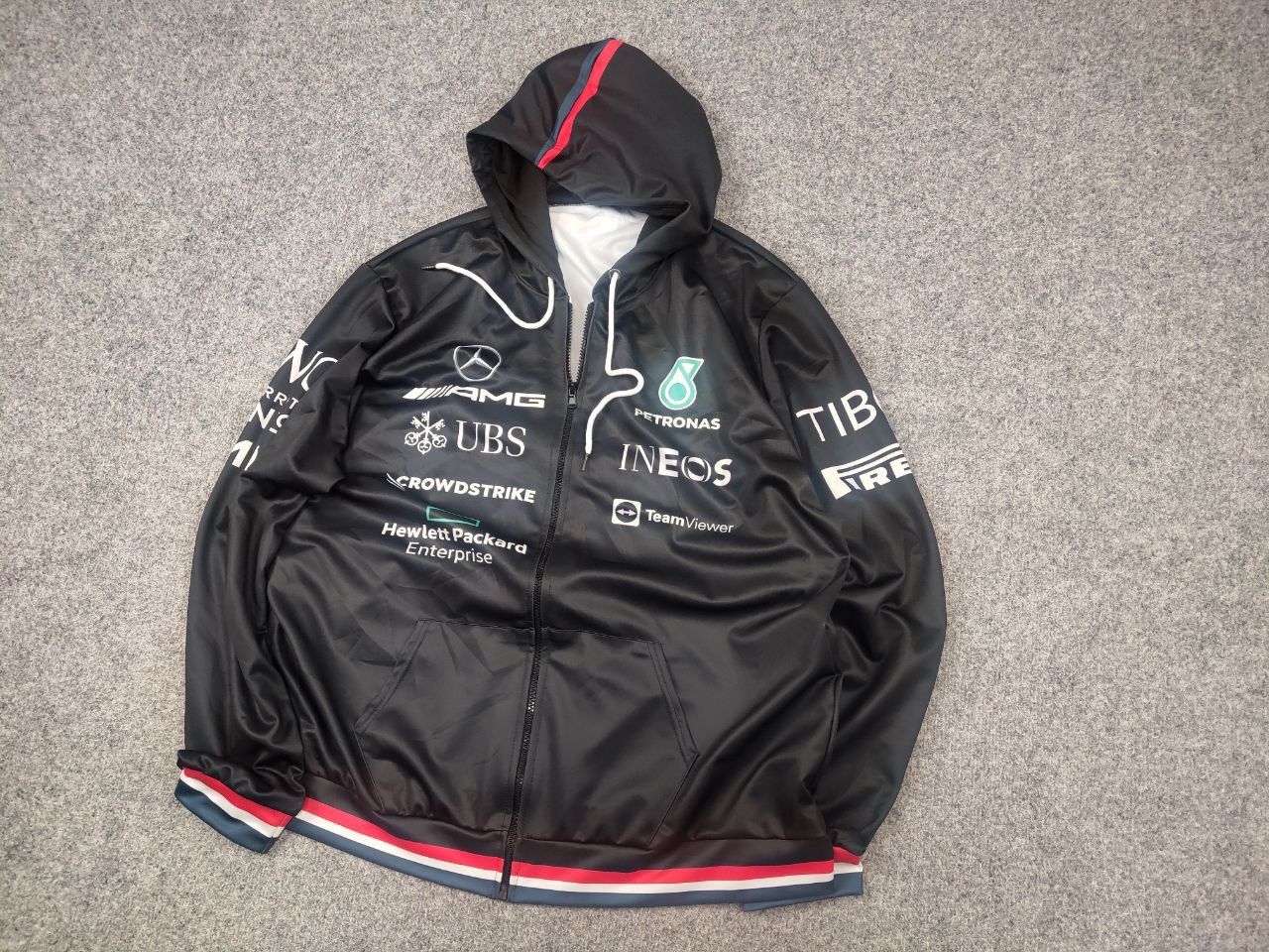 Mercedes-Benz Mercedes Benz Amg Petronas f1 Racing logo Tommy Zip Hoodie Size US XL / EU 56 / 4 - 4 Thumbnail
