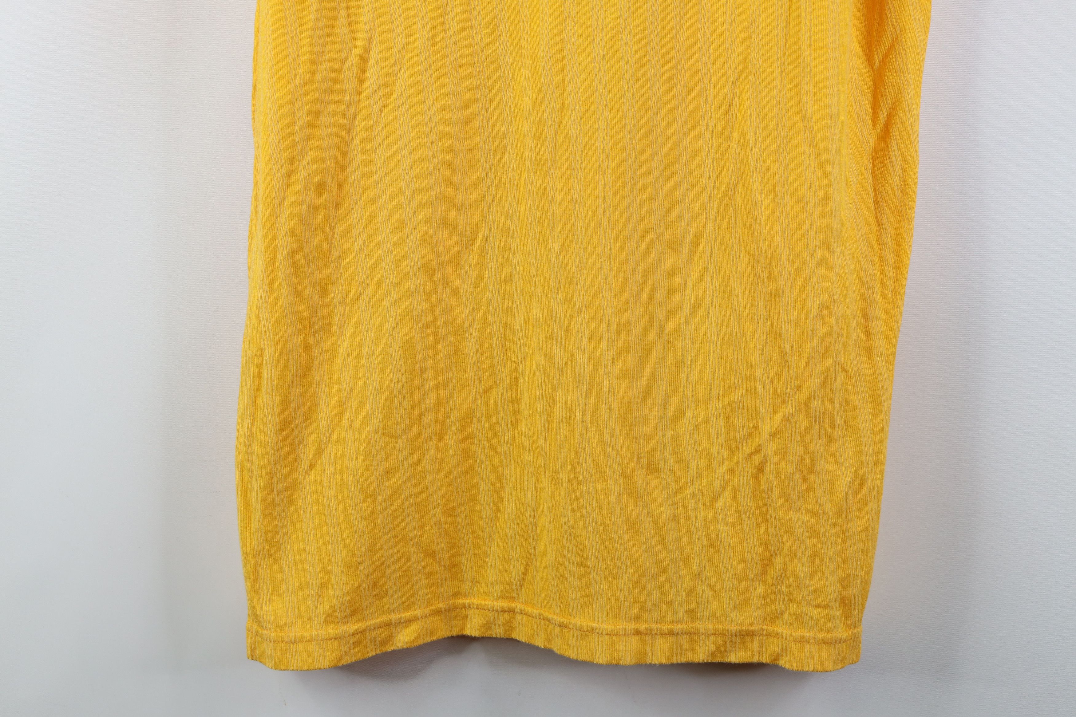 Vintage Vintage 90s Streetwear Ribbed Knit Ringer T-Shirt Yellow Size US XL / EU 56 / 4 - 3 Thumbnail