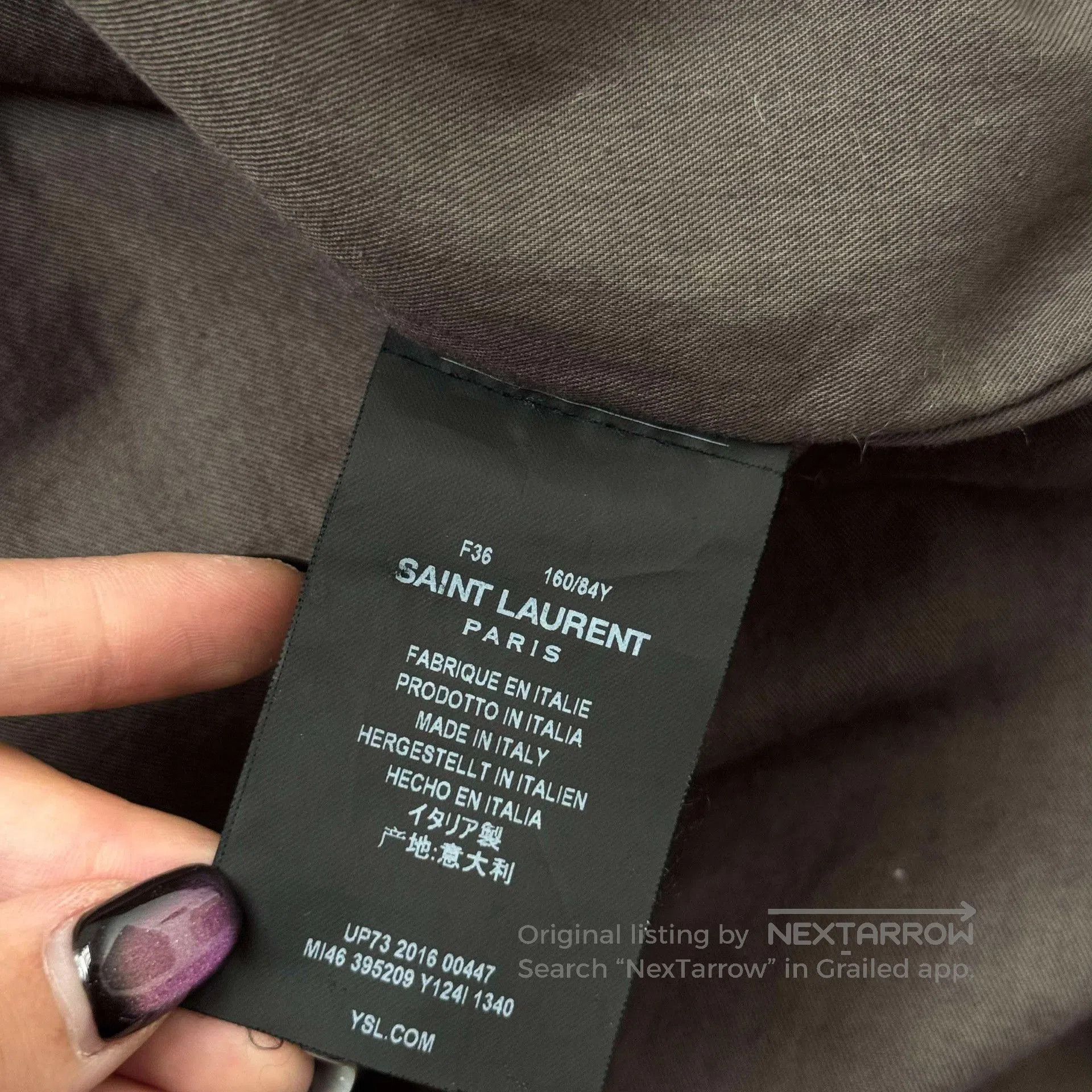 Saint Laurent Paris Saint Laurent Olive Green Hooded Coat. Size XS / US 0-2 / IT 36-38 - 4 Thumbnail