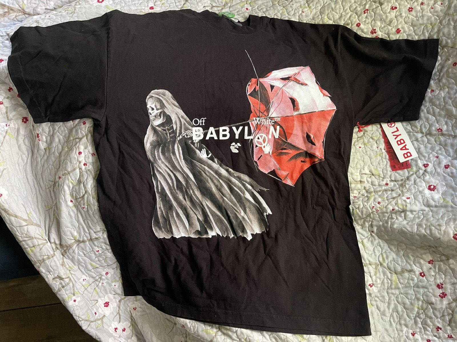 Babylon × Off-White Off-White x Babylon Reaper T-shirt Black Size US L / EU 52-54 / 3 - 2 Thumbnail