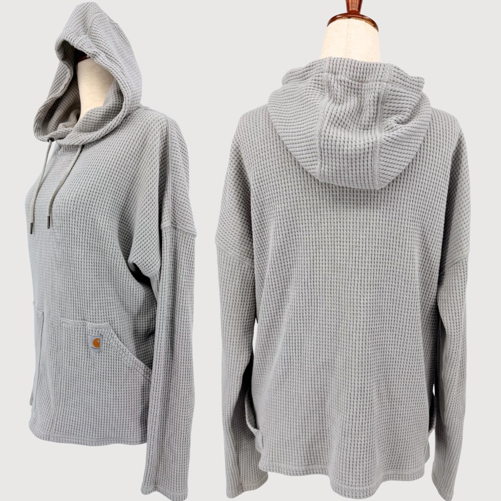 Carhartt Carhartt Hoodie Thermal Waffle Relaxed Fit Gray M Size M / US 6-8 / IT 42-44 - 3 Thumbnail