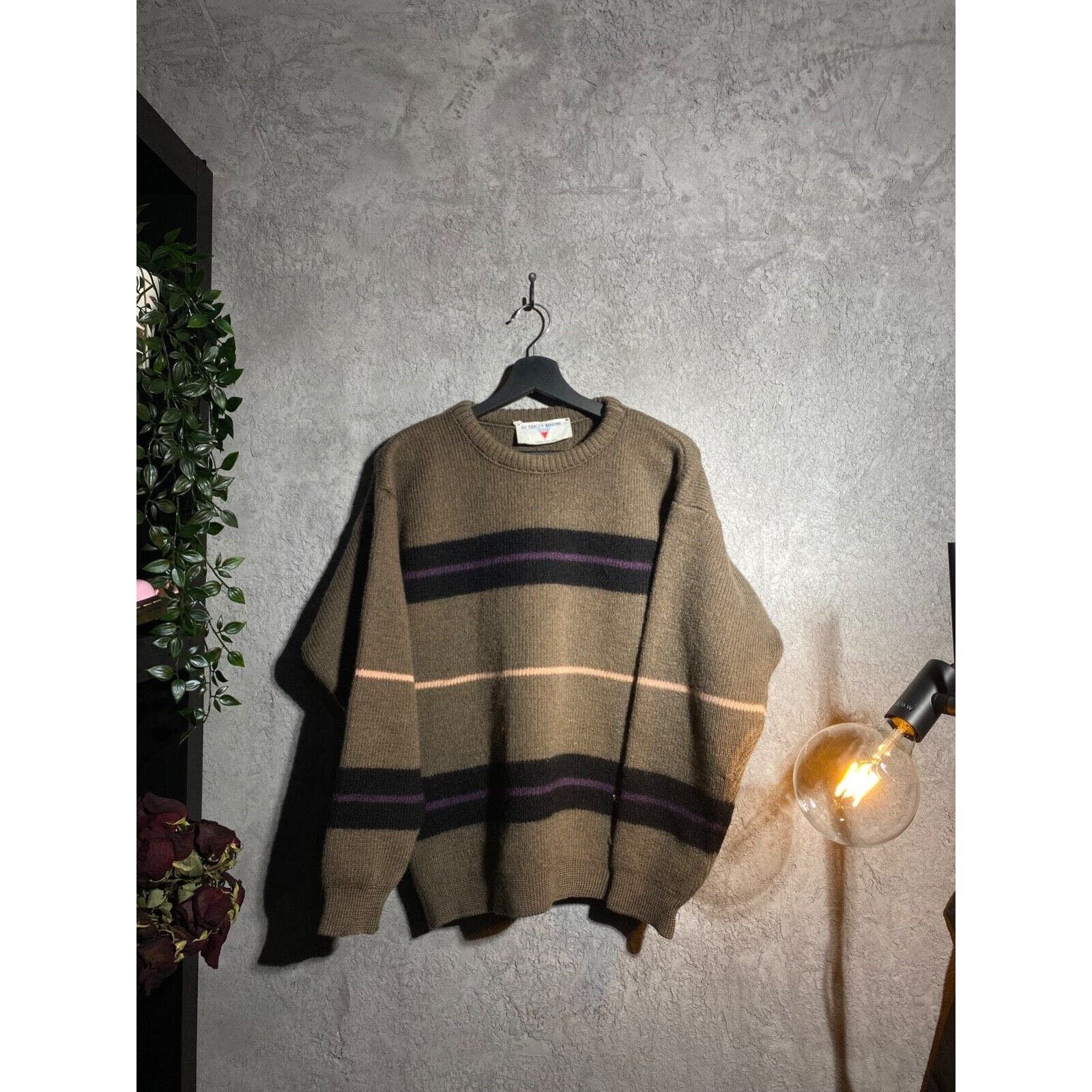 Pre-owned Vintage England Marine Sweater Polizey Y2k Olmoney Y2k Wool In Brown