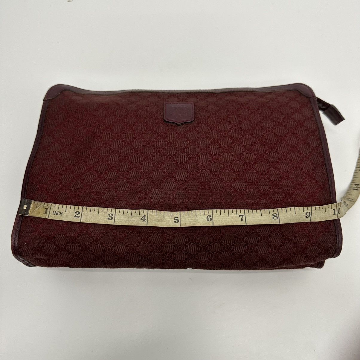 Celine AUTHENTIC CELINE MACADAM TRIOMPHE LEATHER CLUTCH BAG Size ONE SIZE - 14 Thumbnail
