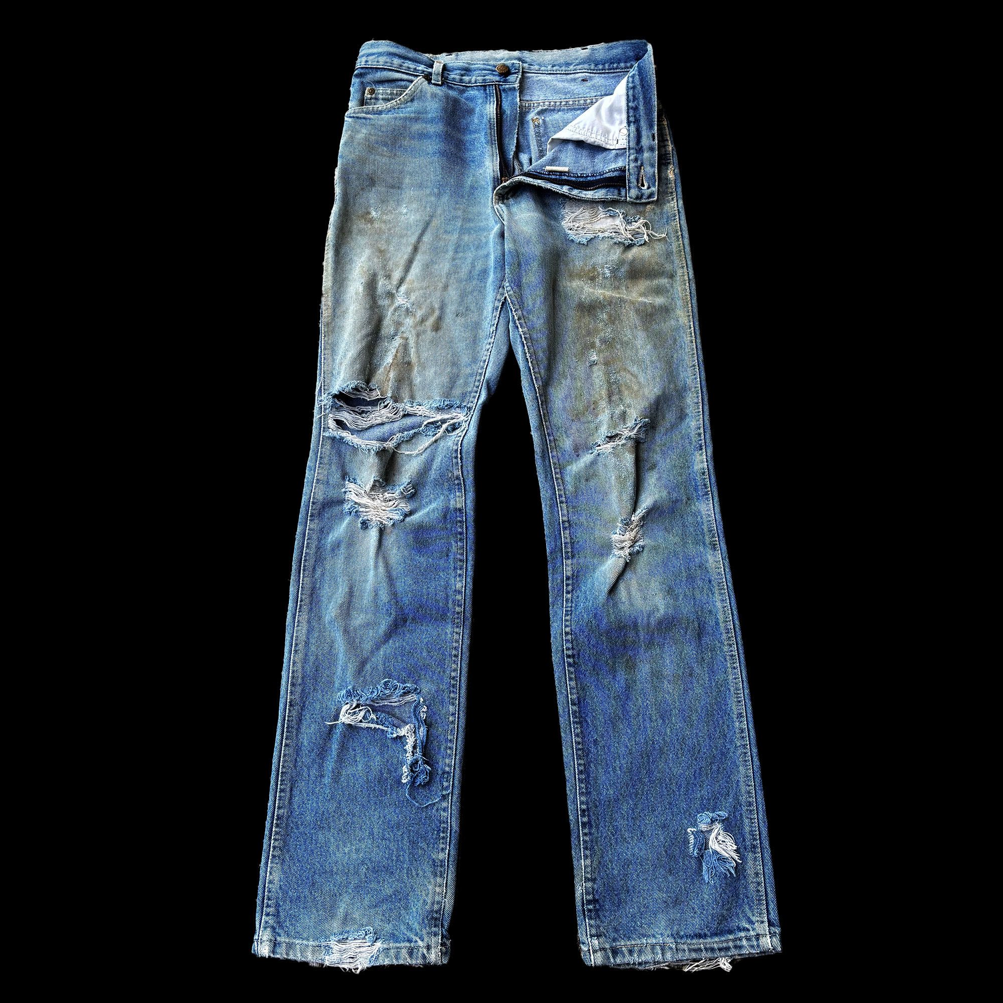 Lee Lee Vintage Distressed Bootcut Denim Made in America Size US 30 / EU 46 - 1 Thumbnail