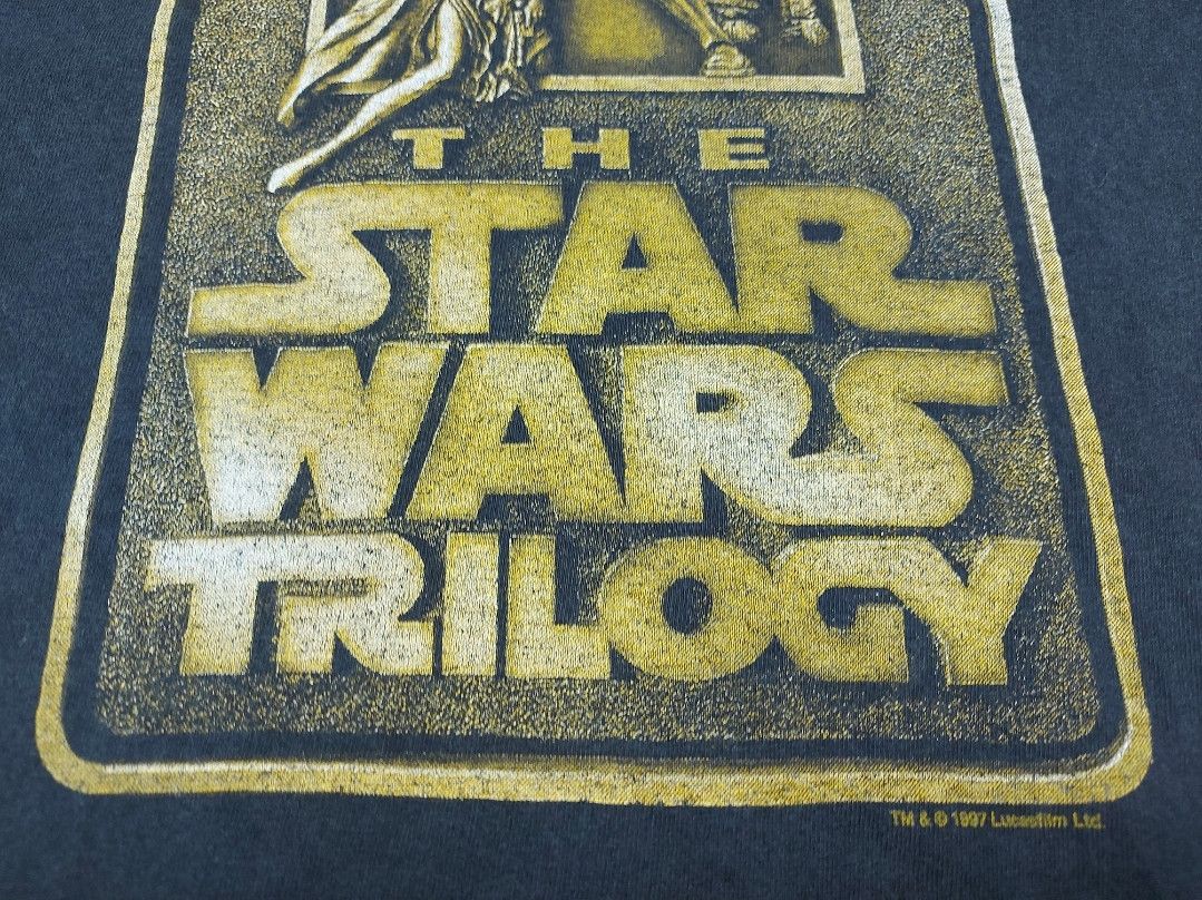 Star Wars × Vintage Vintage 90s Star Wars Trilogy 1997 Single-Stitch TEE Size US L / EU 52-54 / 3 - 6 Thumbnail