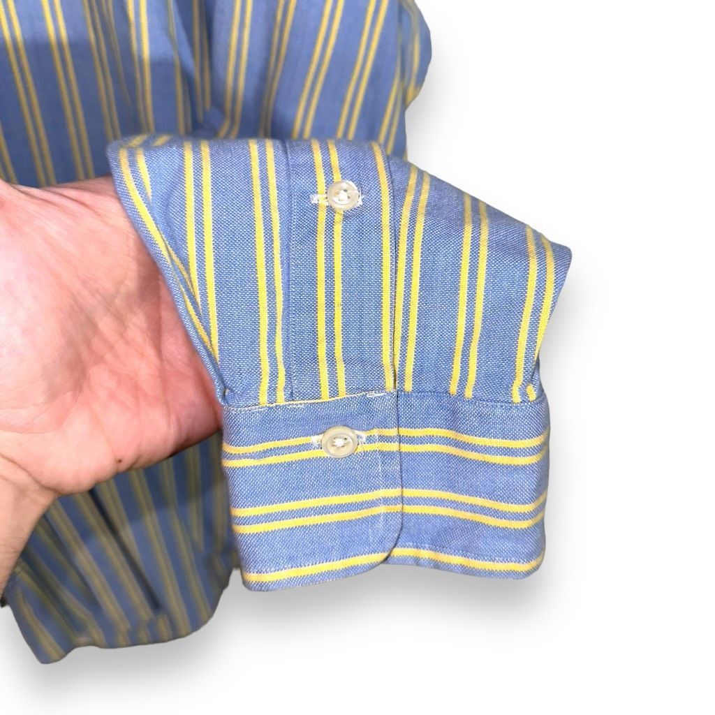 Polo Ralph Lauren 80s Blue & Yellow Polo Ralph Lauren Iconic Oxford Button Dow Size US L / EU 52-54 / 3 - 6 Thumbnail