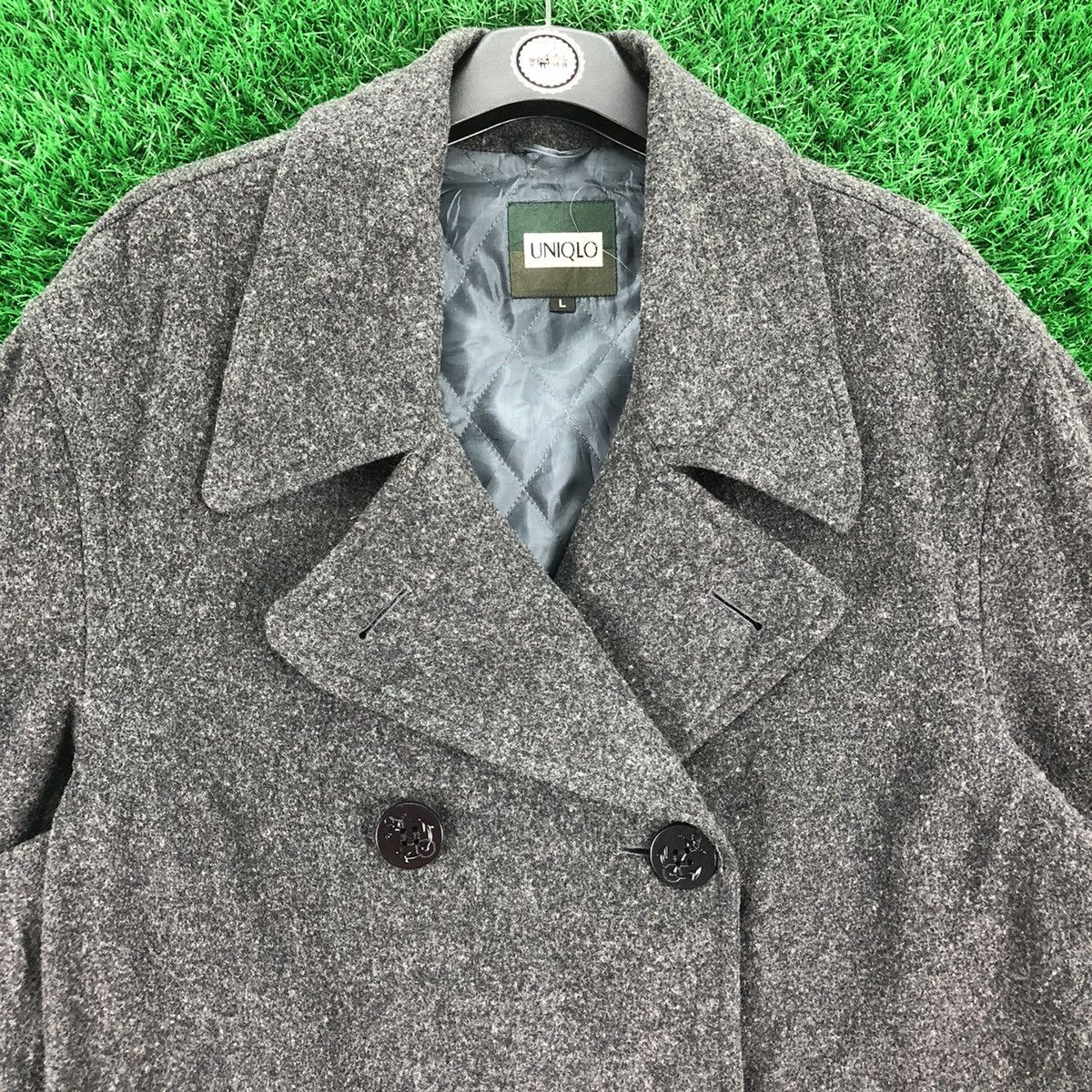 Uniqlo Vintage 90's Uniqlo Wool Peacoat Double Breasted Button Size US XL / EU 56 / 4 - 7 Thumbnail