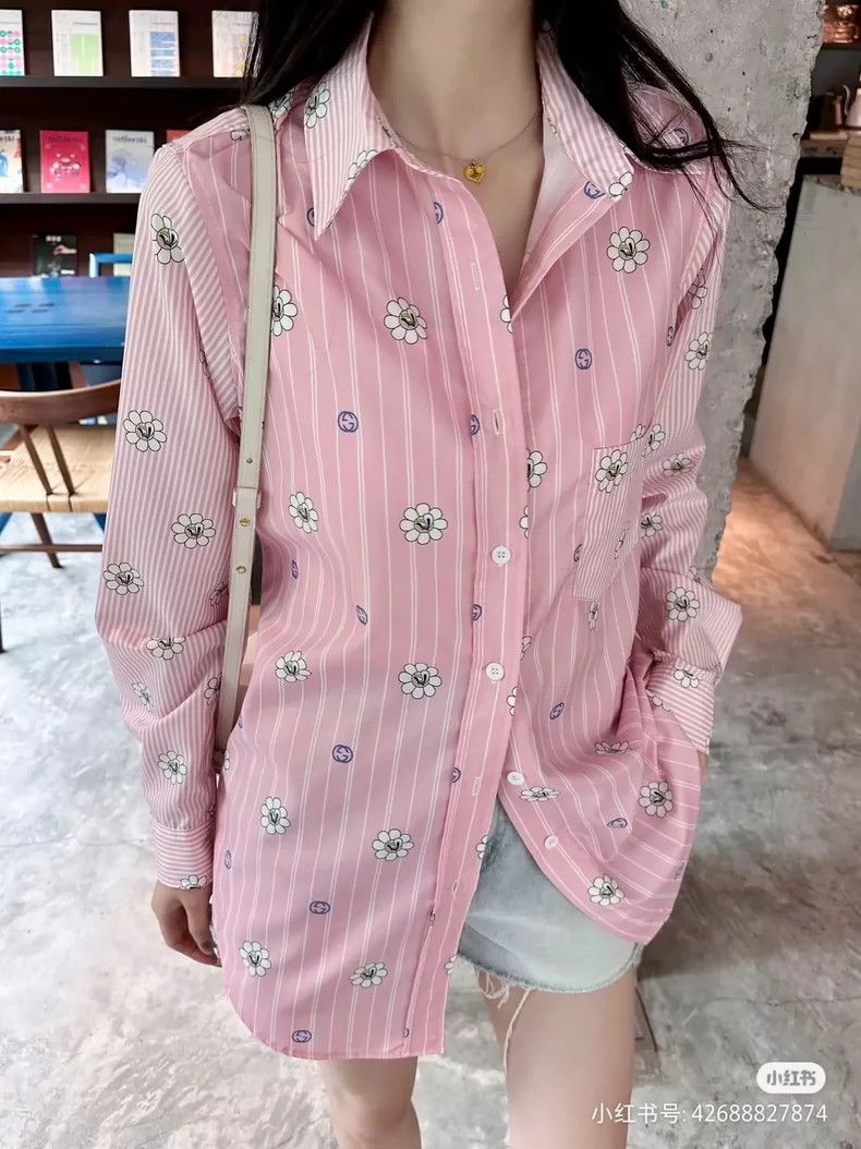 Gucci Gucci Size 36 Shirt 24 new flower logo pink shirt 2501-Next Size US XXS / EU 40 - 3 Thumbnail