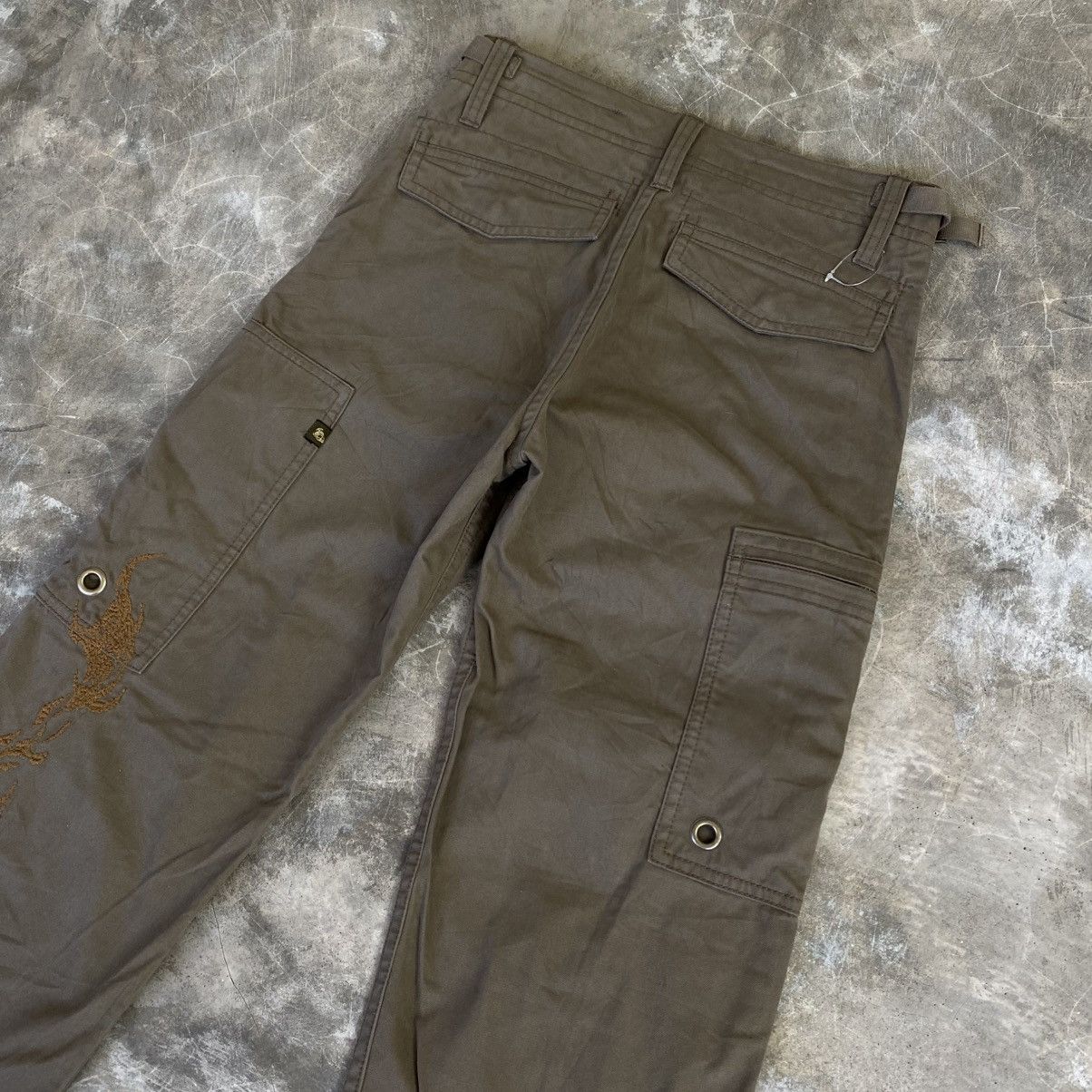 291295=Homme 2000s 291295=Homme Y2K Style Cargo Pants Embordired Pants Size US 27 - 9 Thumbnail