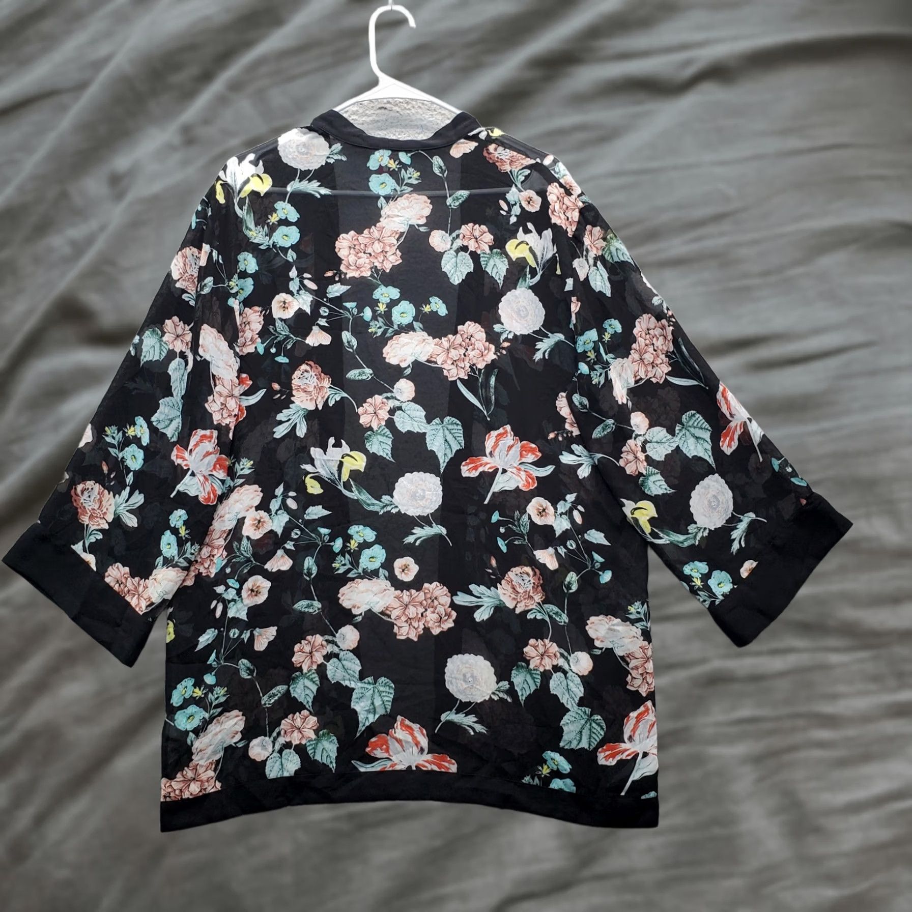 Vince Camuto Vince Camuto Kimono Top Womens XS Multi Floral Open Front Shirt Size XS / US 0-2 / IT 36-38 - 1 Thumbnail
