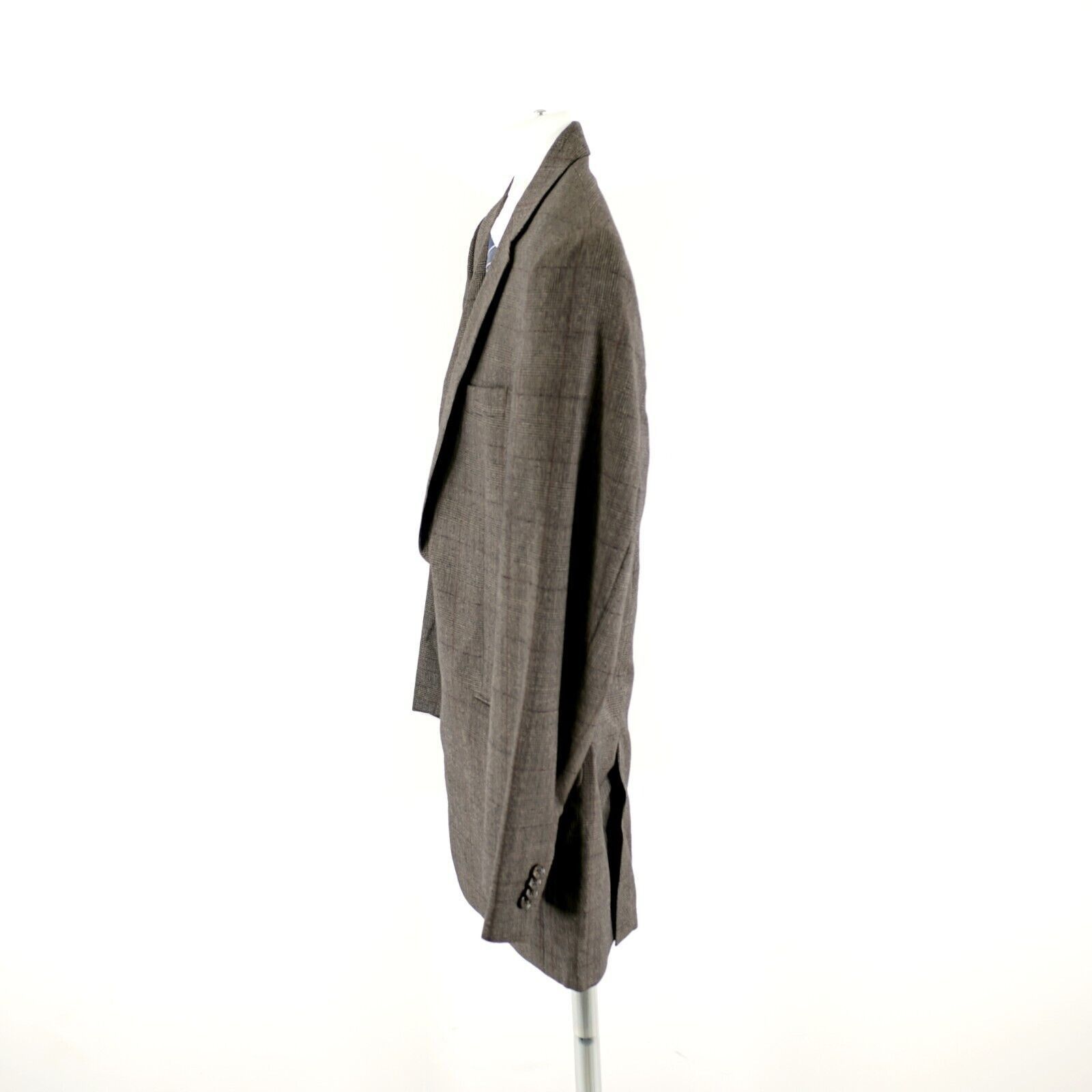 Michael Kors Michael Kors Wool Brown Glen Plaid Windowpane 2 Button Sport Size 40L - 6 Thumbnail