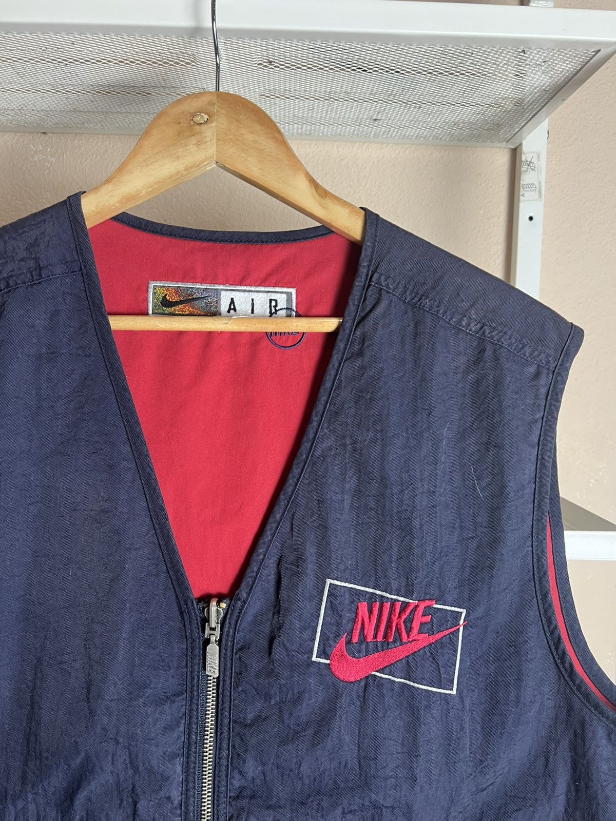 Nike × Vintage Vintage 90an Nike Air Just Do It Reversible Vest Size US L / EU 52-54 / 3 - 2 Thumbnail