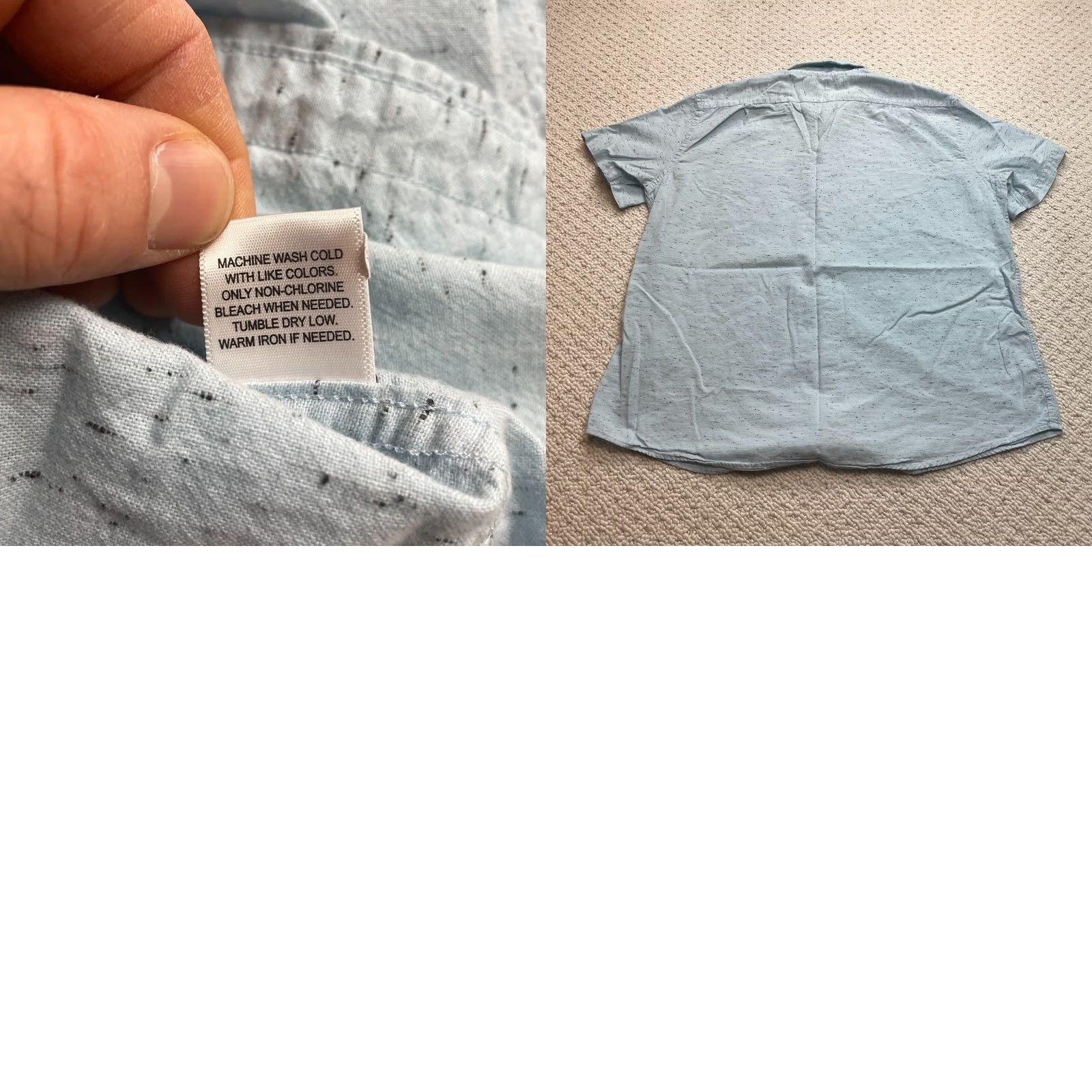 Vintage SONOMA Shirt Mens 3XL Light Blue Short Sleeve Button Down Collared Pocket Top Tie Front Tee Size US XXL / EU 58 / 5 - 8 Thumbnail