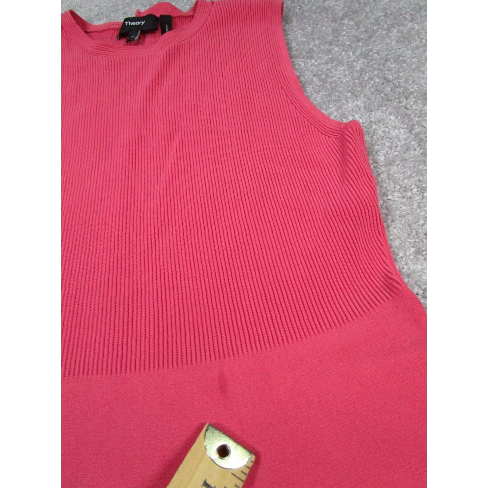 Theory Theory Shirt Womens Medium Pink Knit Blouse Size M / US 6-8 / IT 42-44 - 6 Thumbnail