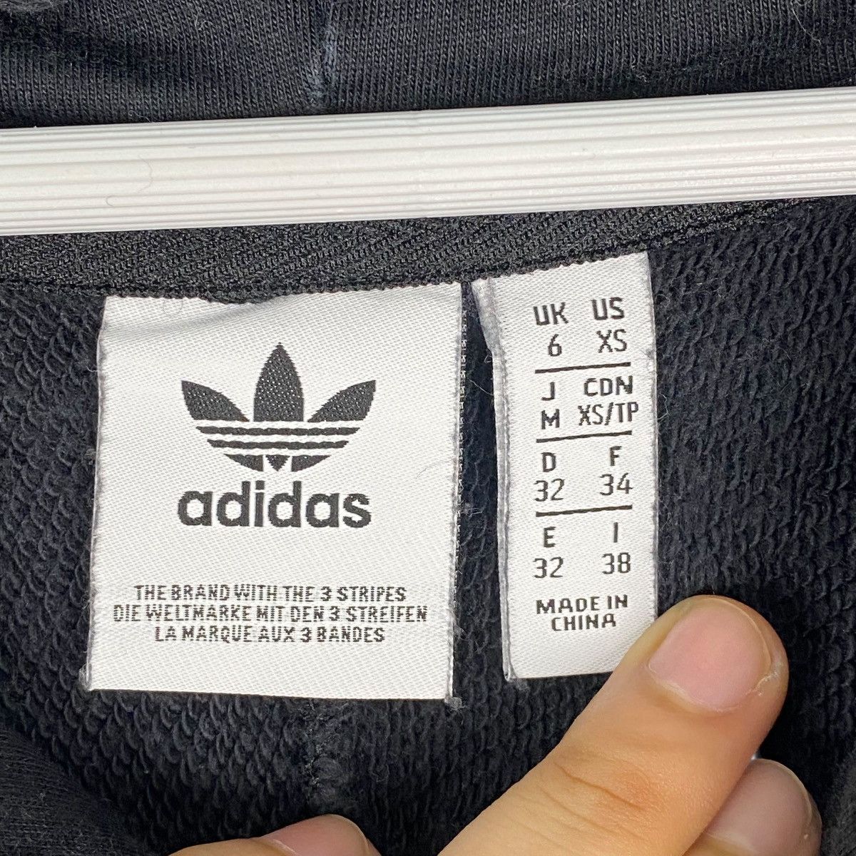 Other Vintage Adidas Full Zip Hoodie Sweater Black Big Logo Size US XS / EU 42 / 0 - 6 Thumbnail