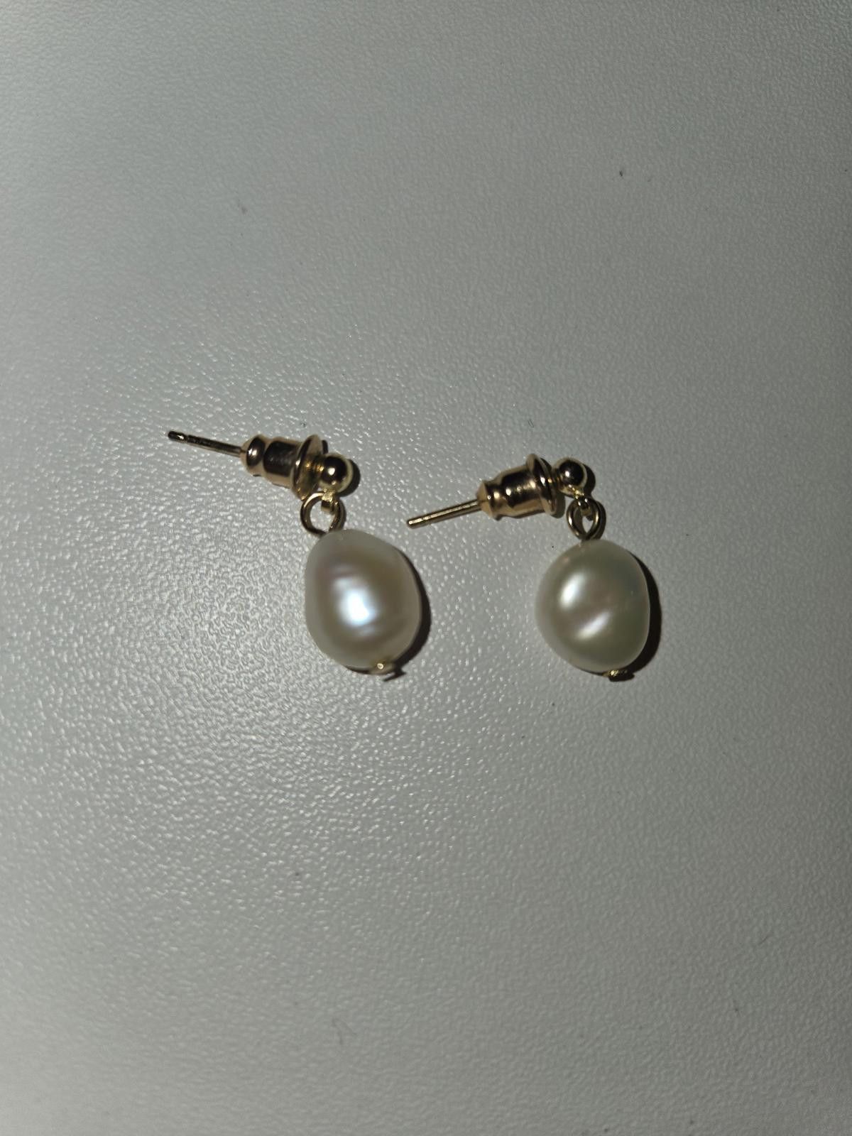 Free People Gold Pearl Earrings Size ONE SIZE - 1 Preview