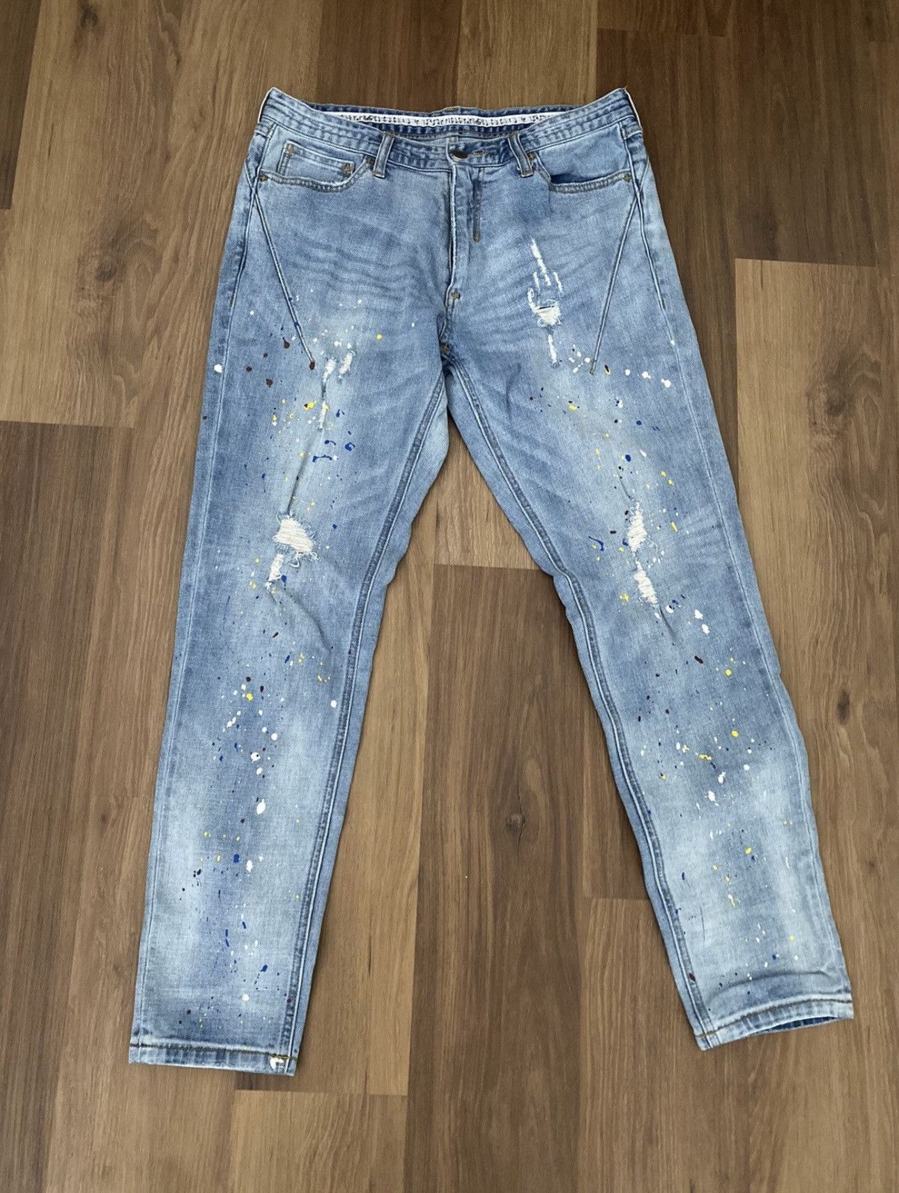 Number (N)ine Number nine Mickey shirt x Paint splatter jeans Size US M / EU 48-50 / 2 - 3 Thumbnail