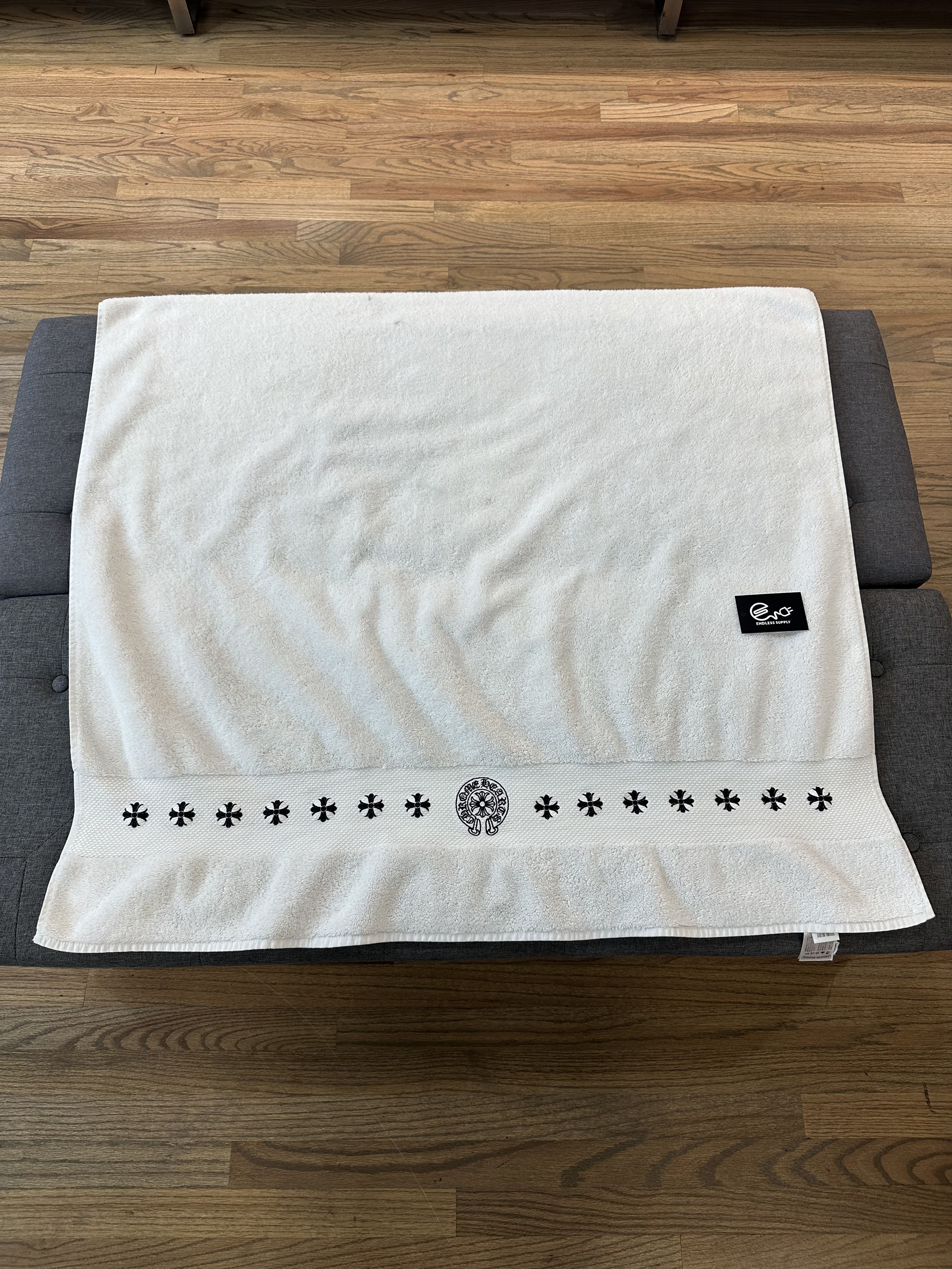 Chrome Hearts Chrome Hearts White Horseshoe Embroidered Bath Towel Size ONE SIZE - 2 Thumbnail