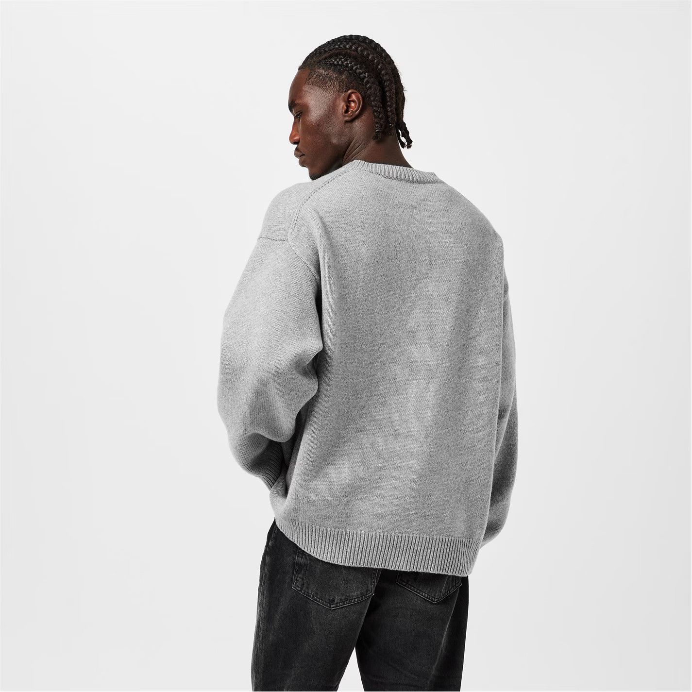 Dsquared2 o1g2r1mq0426 Ribbed Crew Neck Jumper in Grey Size US M / EU 48-50 / 2 - 4 Thumbnail