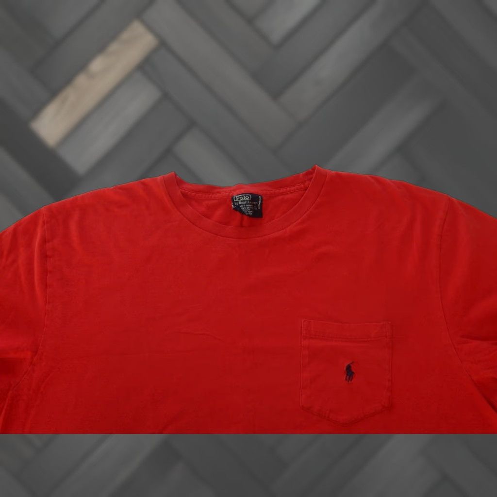 Polo Ralph Lauren VINTAGE Polo Ralph Lauren Men's T-Shirt Size Large Red Short Sleeve Cotton Size US L / EU 52-54 / 3 - 1 Thumbnail