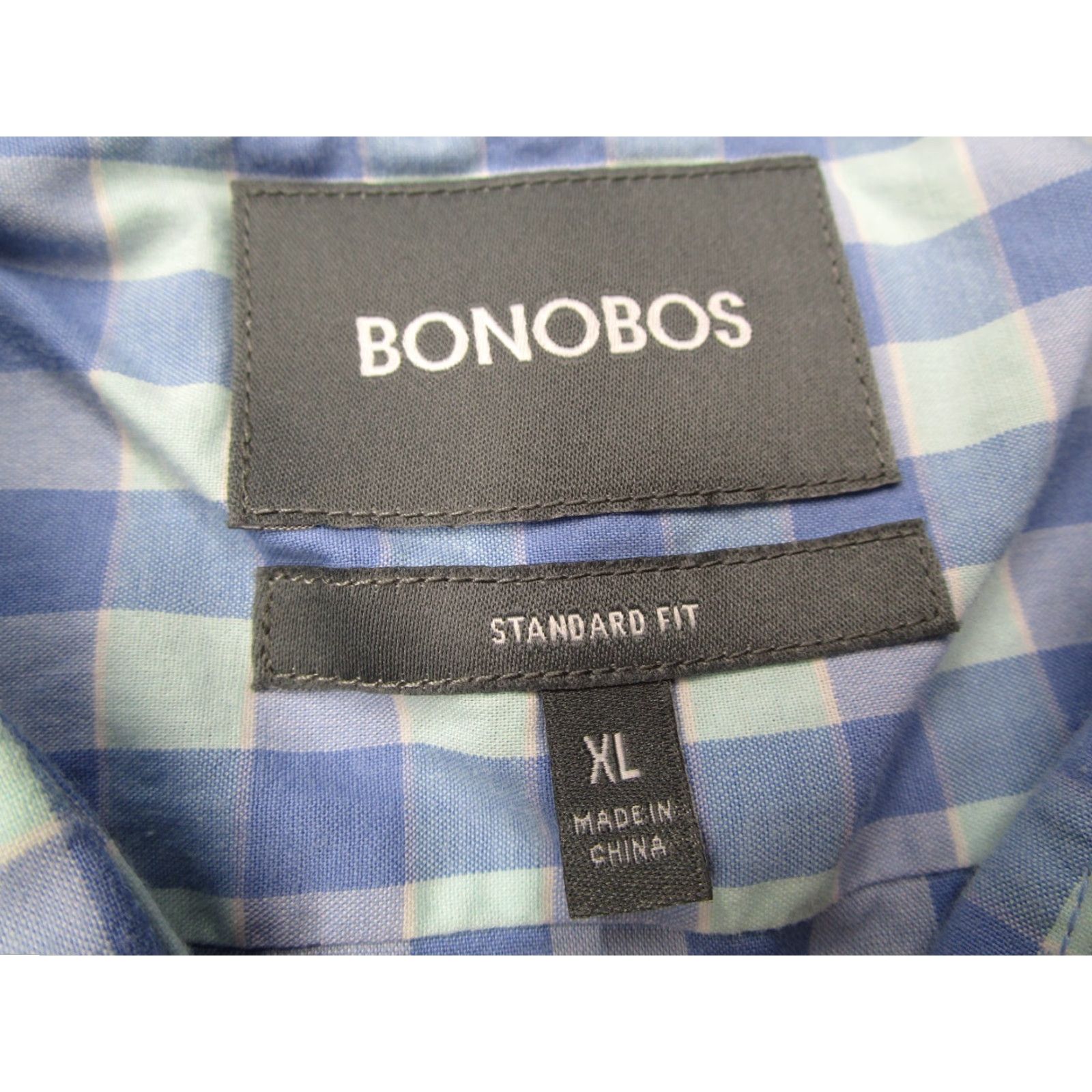 Bonobos VINTAGE Bonobos Shirt Men XL Blue Check Casual Long Sleeve Button-Up Size US XL / EU 56 / 4 - 3 Thumbnail