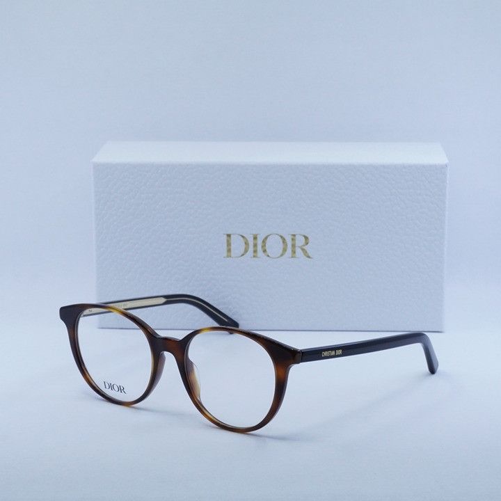 Dior Dior DIORSPIRITO RI 2600 Eyeglasses Havana 51mm Round Frame Size ONE SIZE - 1 Thumbnail