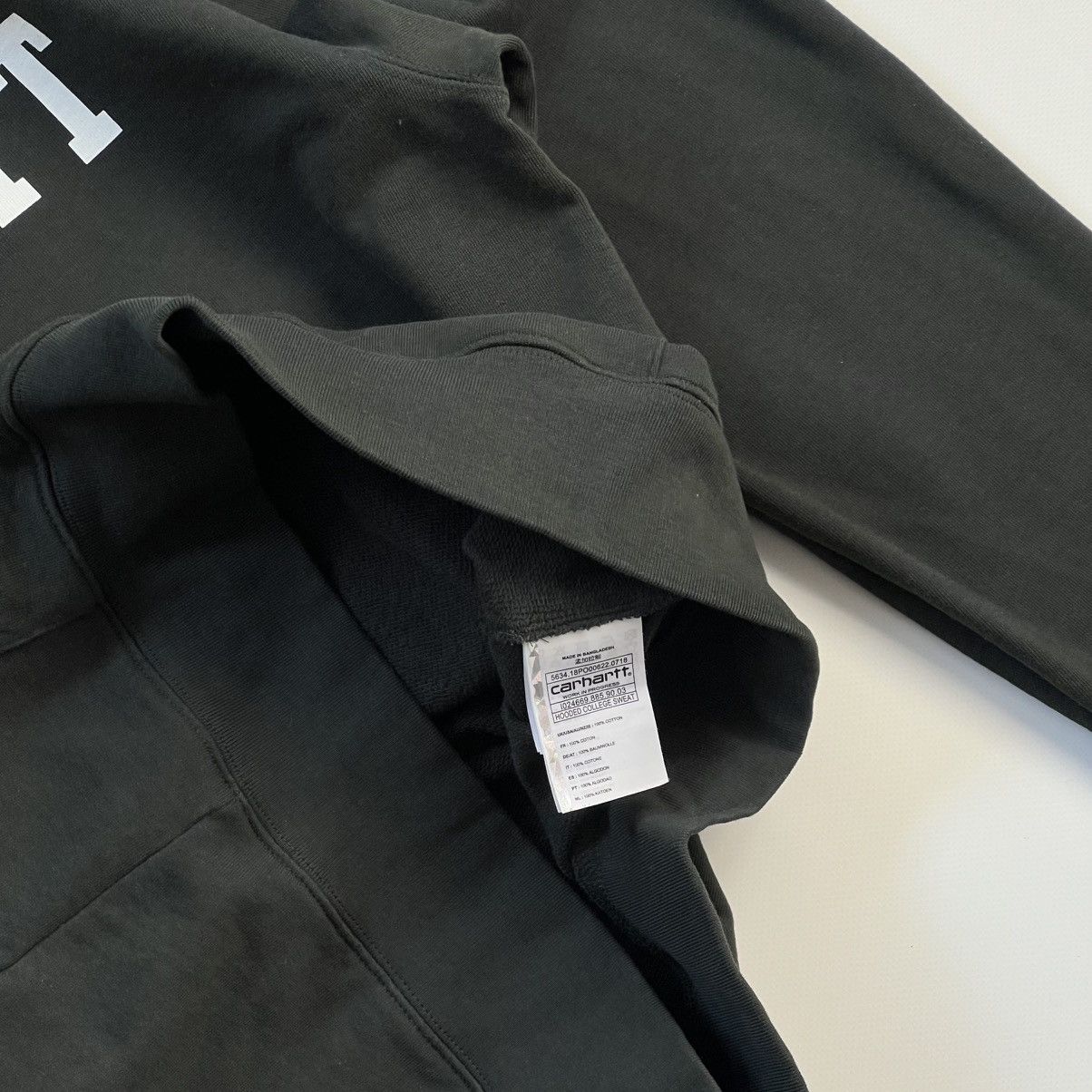 Carhartt Wip Carhartt WIP Hooded College Sweatshirt Green White Logo M Size US M / EU 48-50 / 2 - 4 Thumbnail