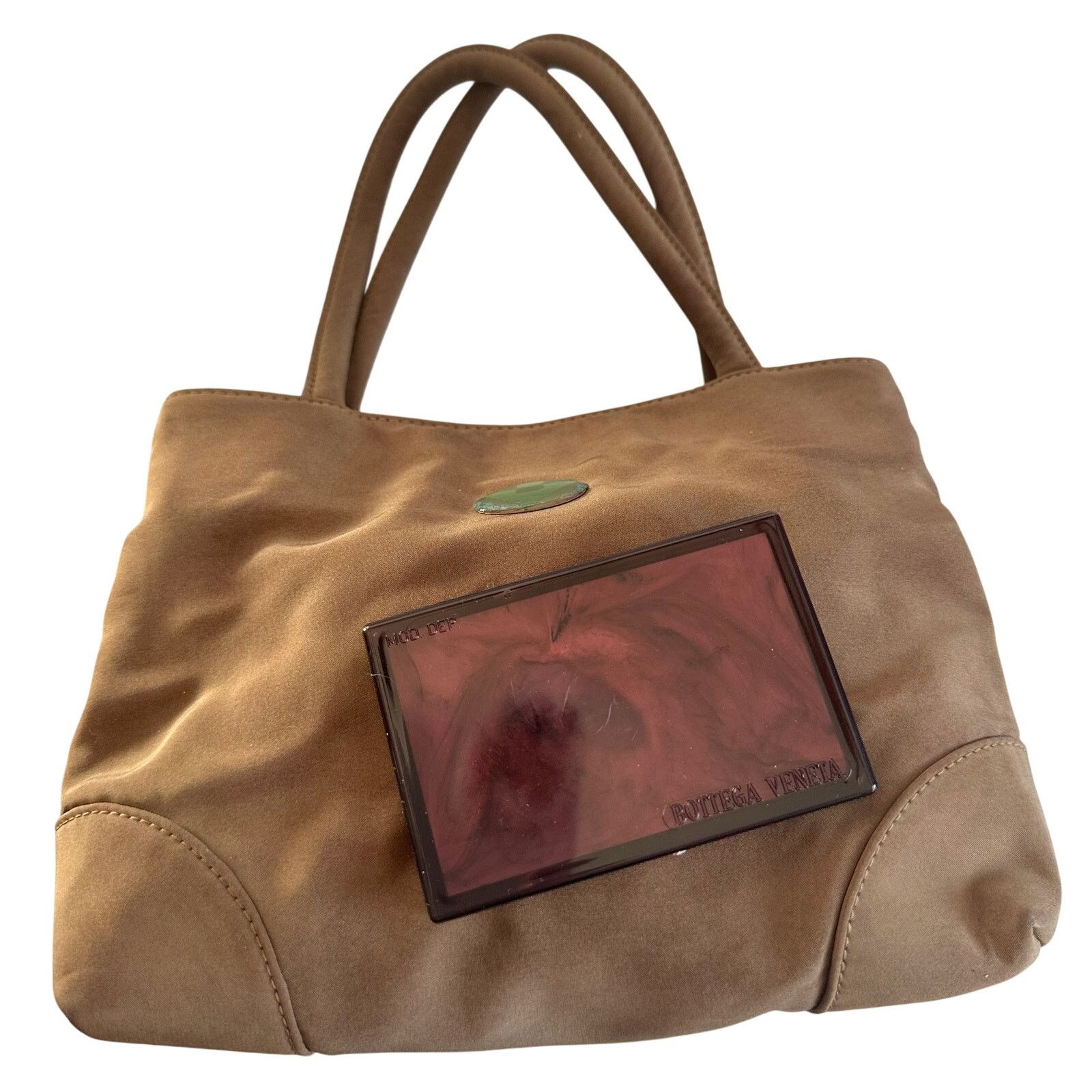 Bottega Veneta Bottega Veneta Brown Nylon Mini Bag with Mirror Size ONE SIZE - 21 Thumbnail