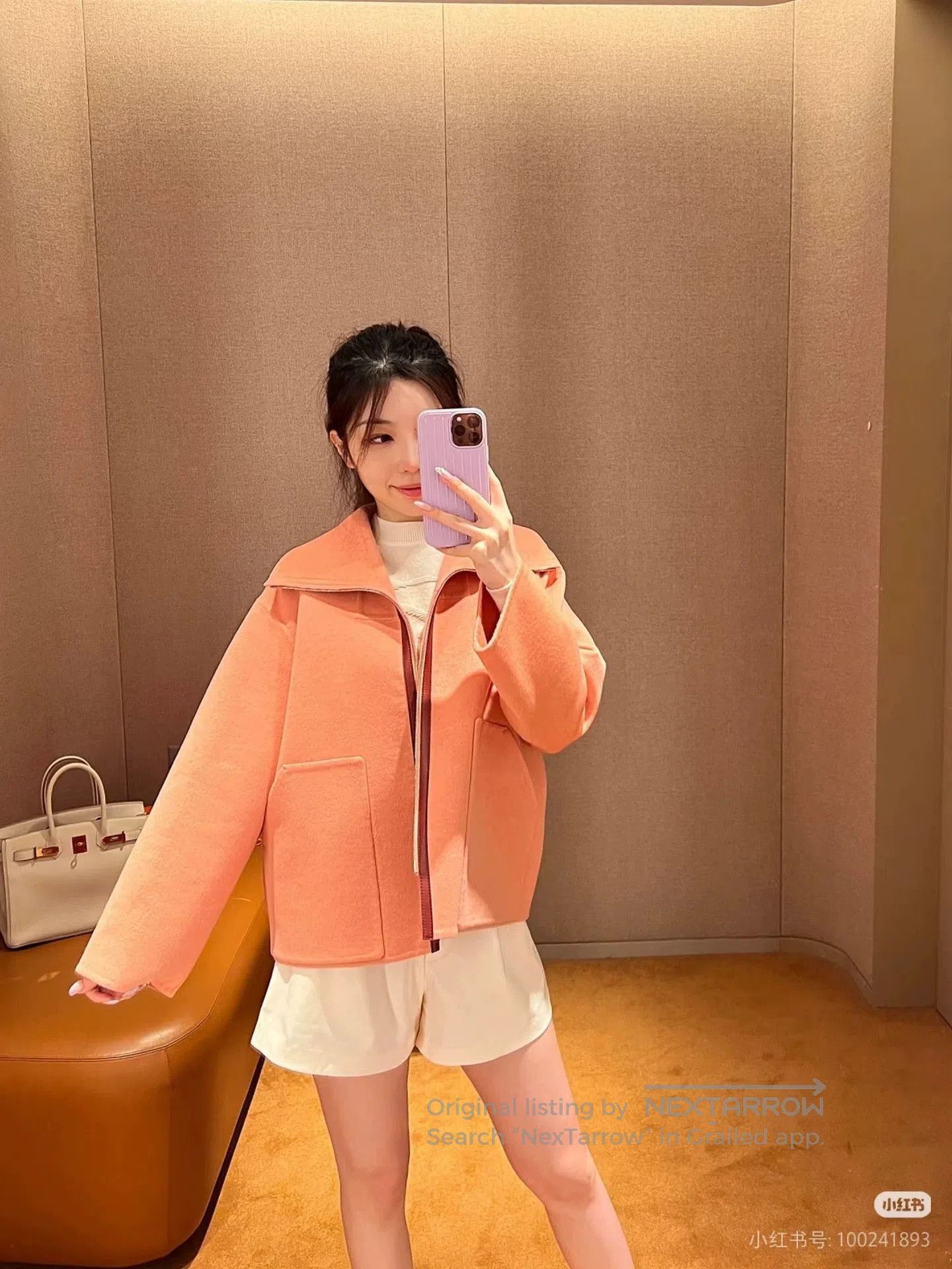Hermes hermes pink short cashmere jacket. Size US XS / EU 42 / 0 - 8 Thumbnail