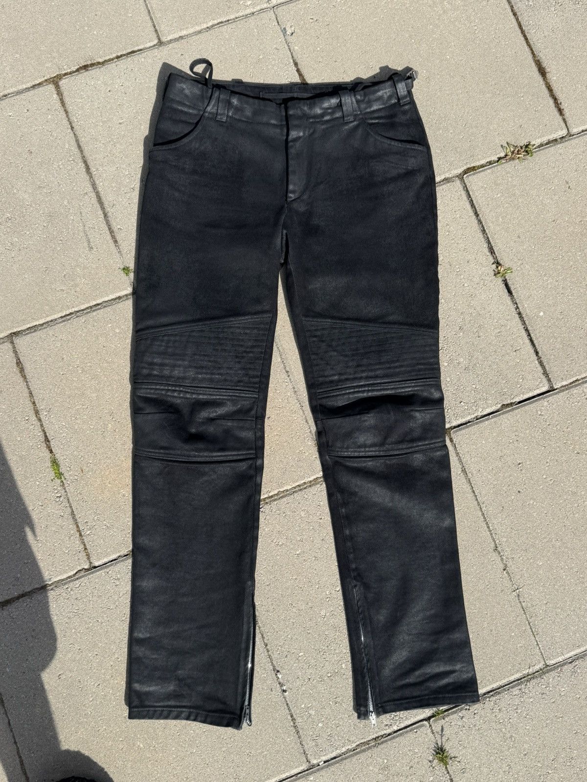 Helmut Lang AW99 Waxed Astro Biker Jeans