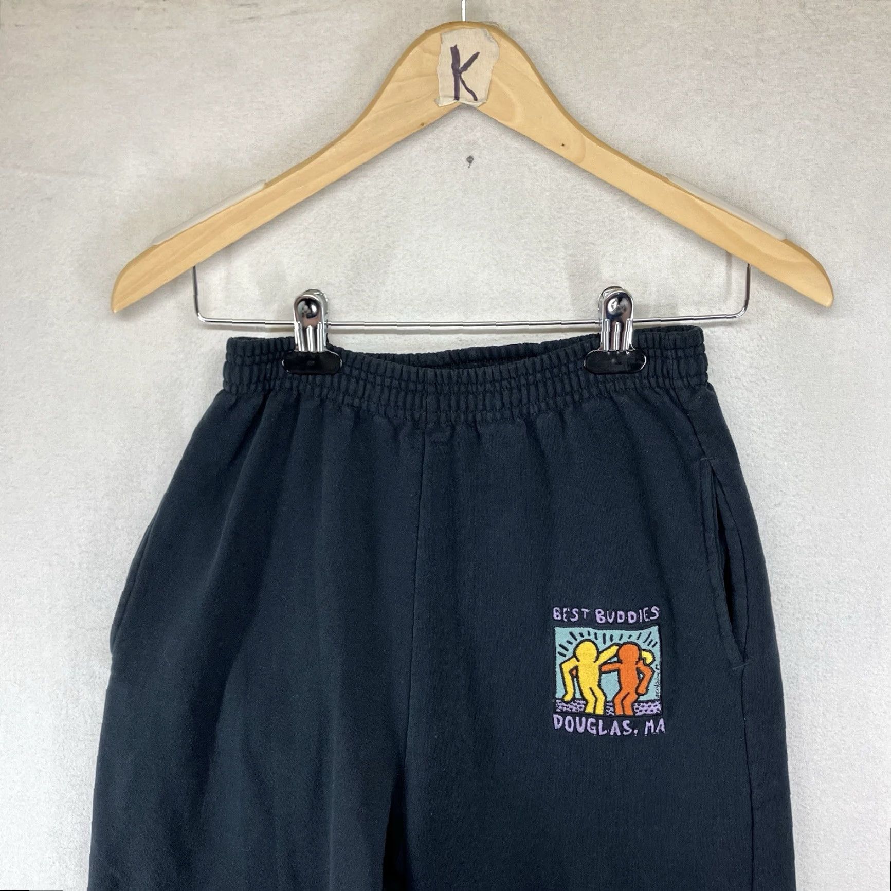 Port & Company Vintage Keith Haring Gray Sweatpants Joggers Mens Small Best Buddies Patch Size US 29 - 6 Thumbnail