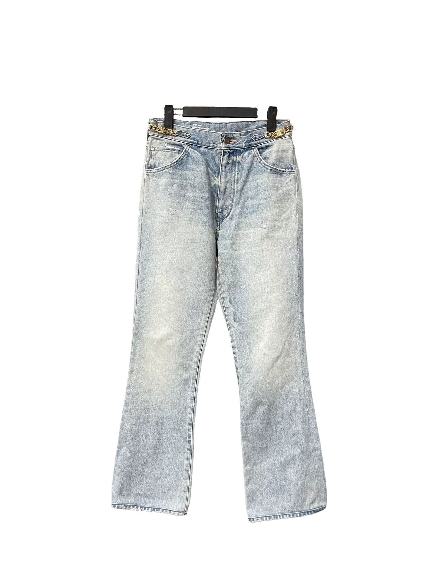 Celine Celine Triomphe Chain Light Wash Jeans Size 29 Size 29" - 1 Thumbnail