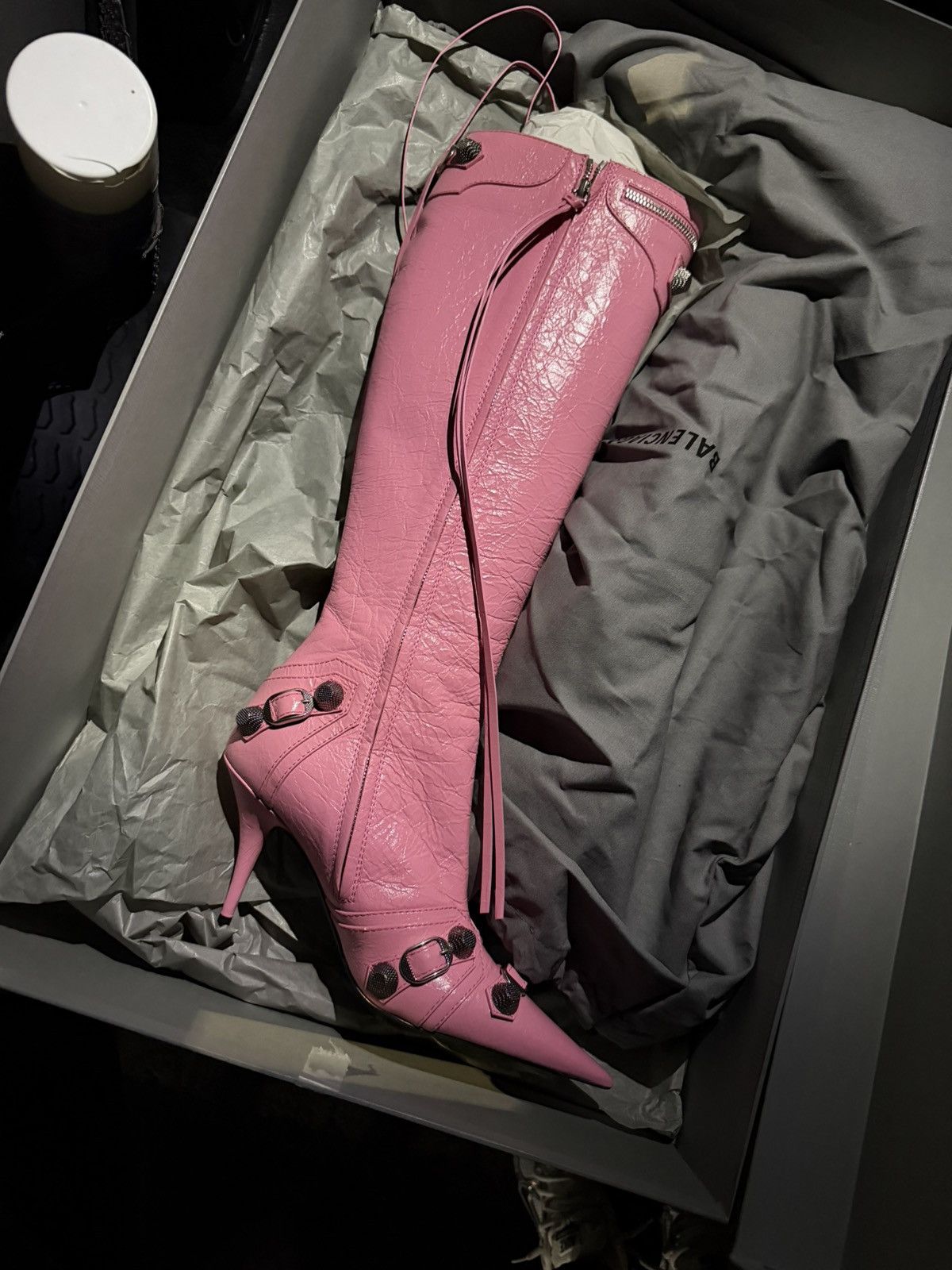 Balenciaga Balenciaga Cagole Pointed-Toe Boots Size US 8 / IT 38 - 1 Thumbnail