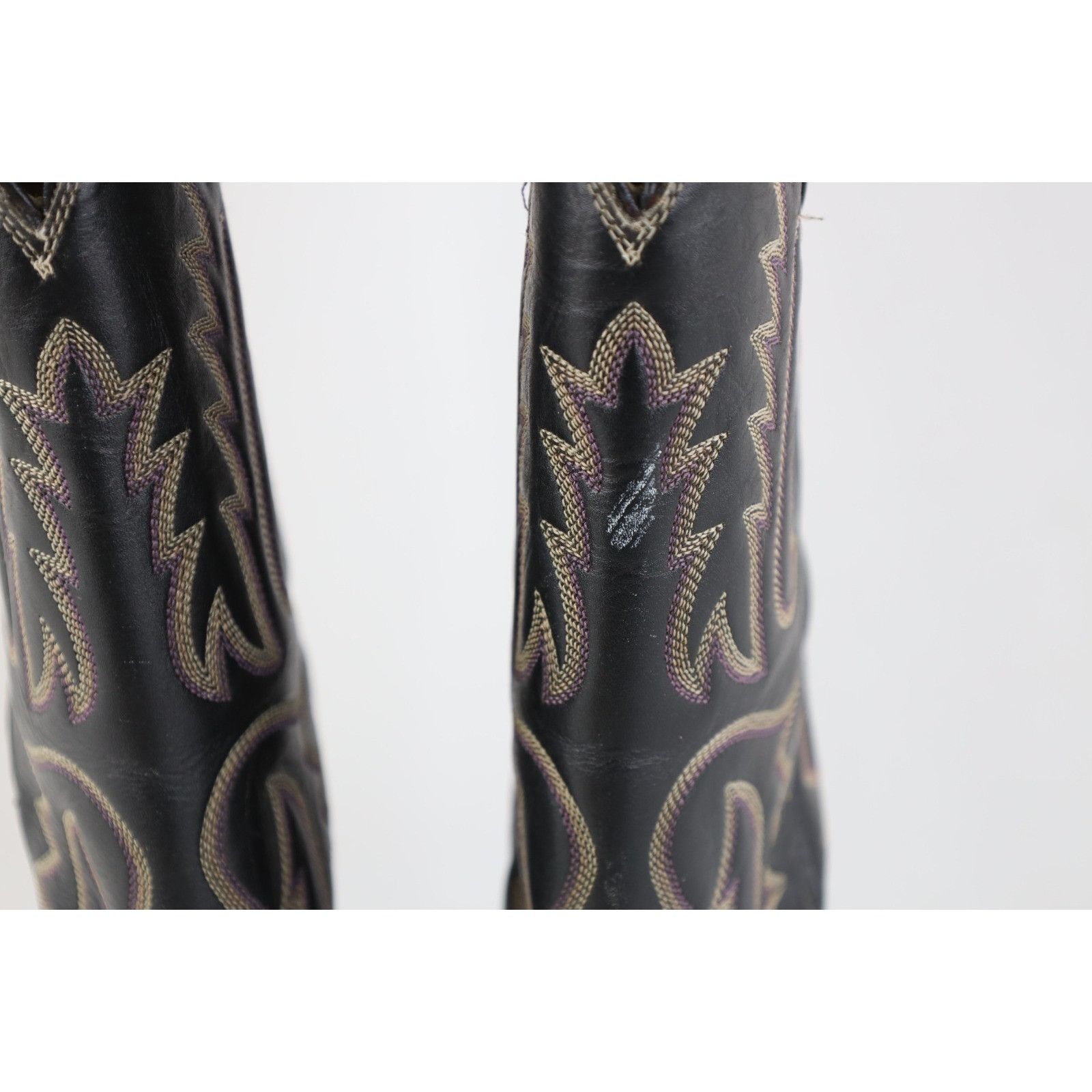 Vintage Vintage 90s Rockabilly Leather Tribal Cowboy Boots Size US 9 / IT 39 - 8 Thumbnail