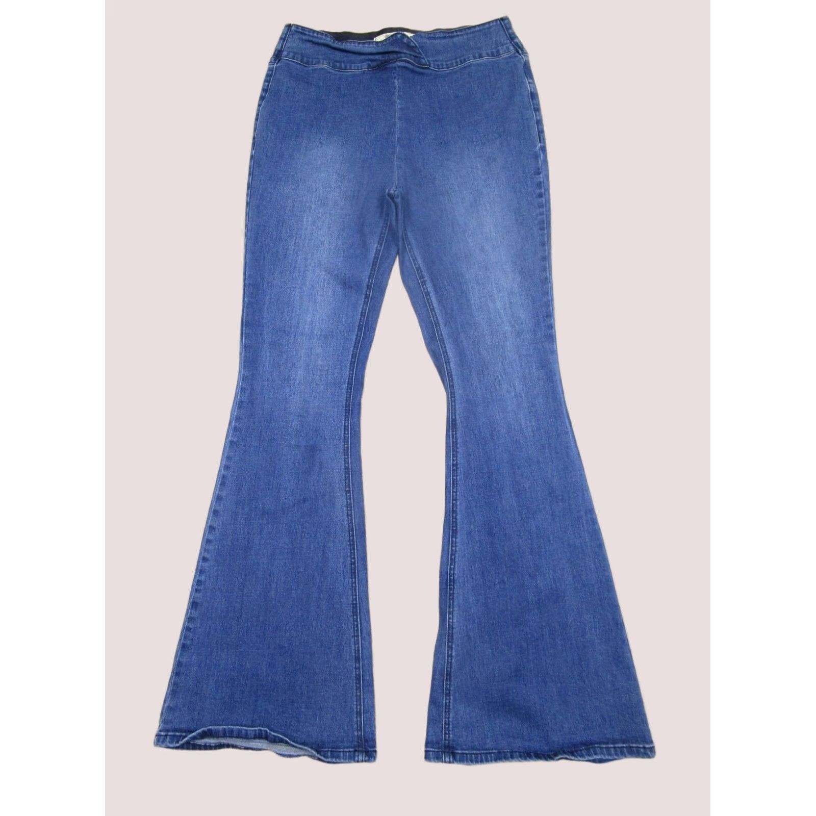 Vintage Rock And Roll Cowgirl Jeans Women 31x34 Dark Wash High Rise Flared Pull On Denim Pants Blue Size 24" / US 00 / IT 34 - 1 Thumbnail