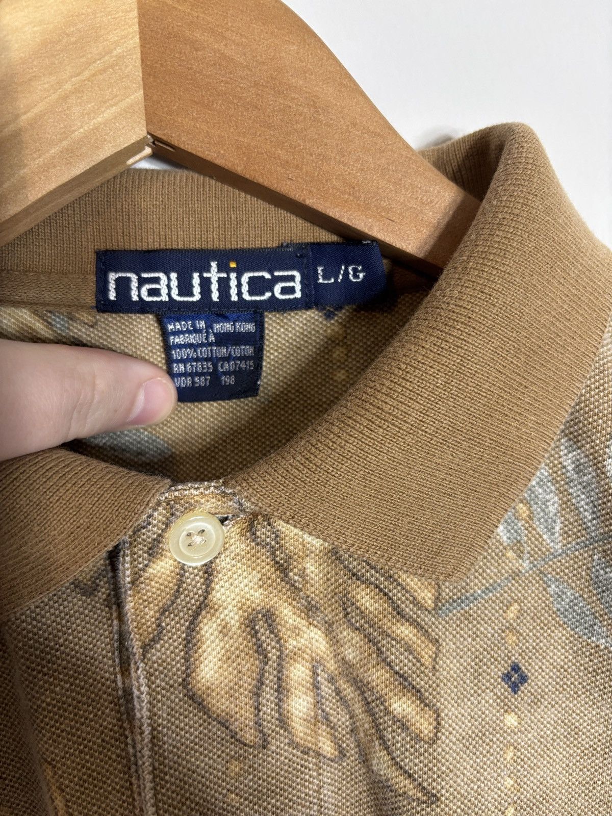 Nautica Vintage Nautica Polo Shirt Tropical Leaves Large Cotton Size US L / EU 52-54 / 3 - 2 Thumbnail
