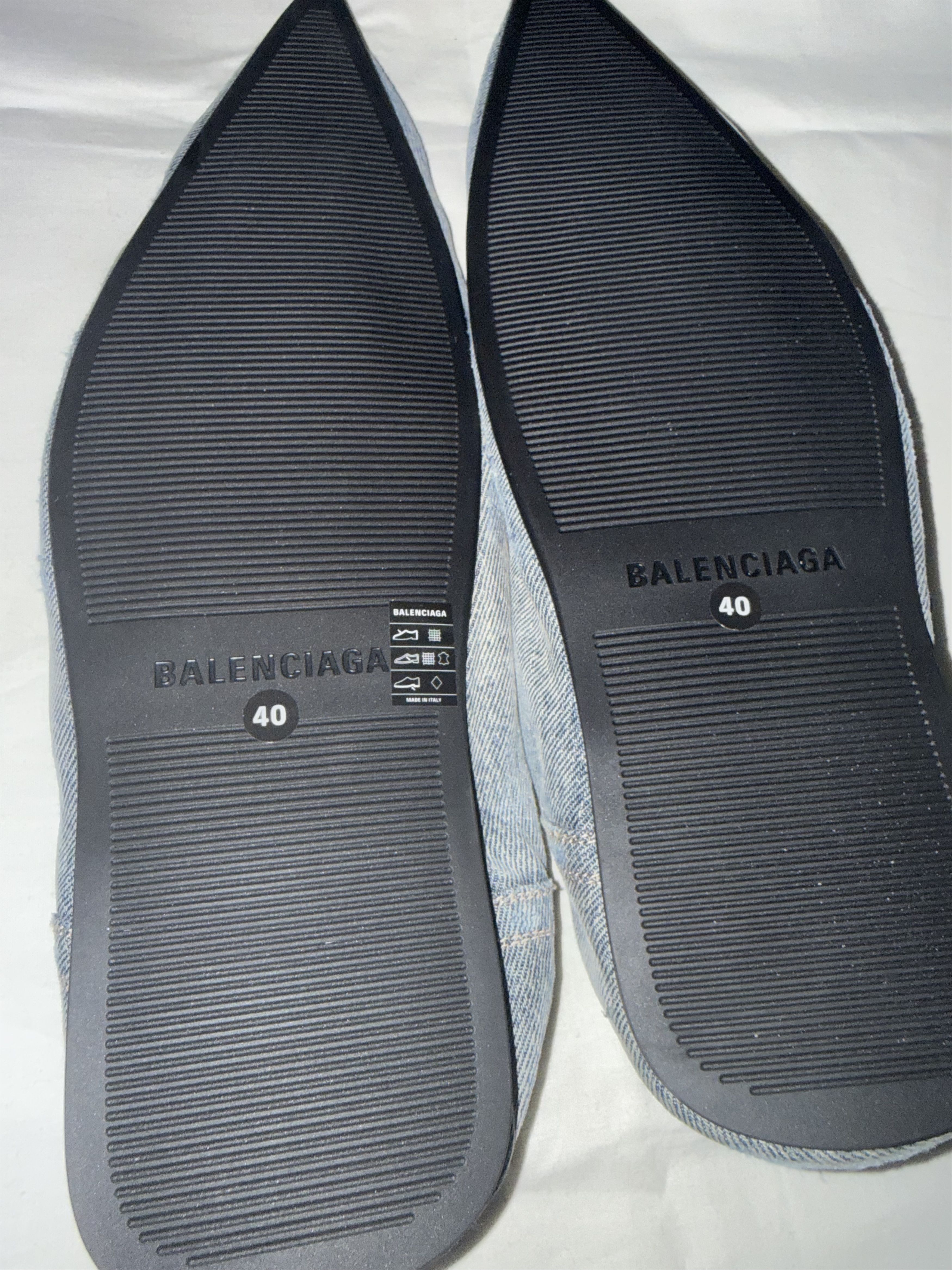 Balenciaga Calfskin Denim Babouche Mules Size US 7 / EU 40 - 15 Thumbnail