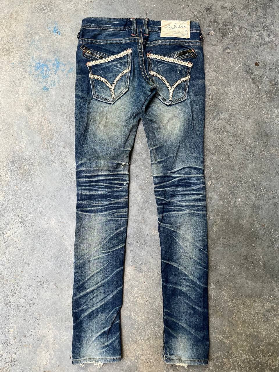 Japanese Brand VINTAGE JAPANESE BRAND DISTRESSED STYLE MUD WASH FADED Size 31" - 6 Thumbnail