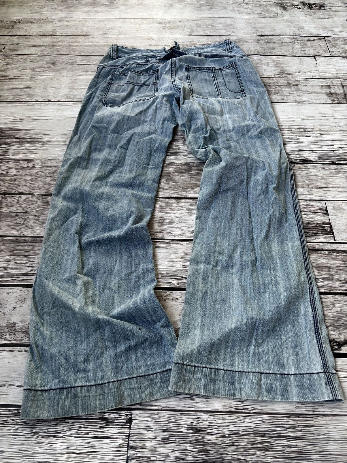 Designer × Hysteric Glamour × Japanese Brand y2k Flared Hysteric Glamour Japanese Denim Washed CRazy Size US 32 / EU 48 - 3 Thumbnail