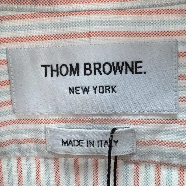 Thom Browne Thom Browne Striped Short-Sleeve Shirt Size US XL / EU 56 / 4 - 6 Thumbnail