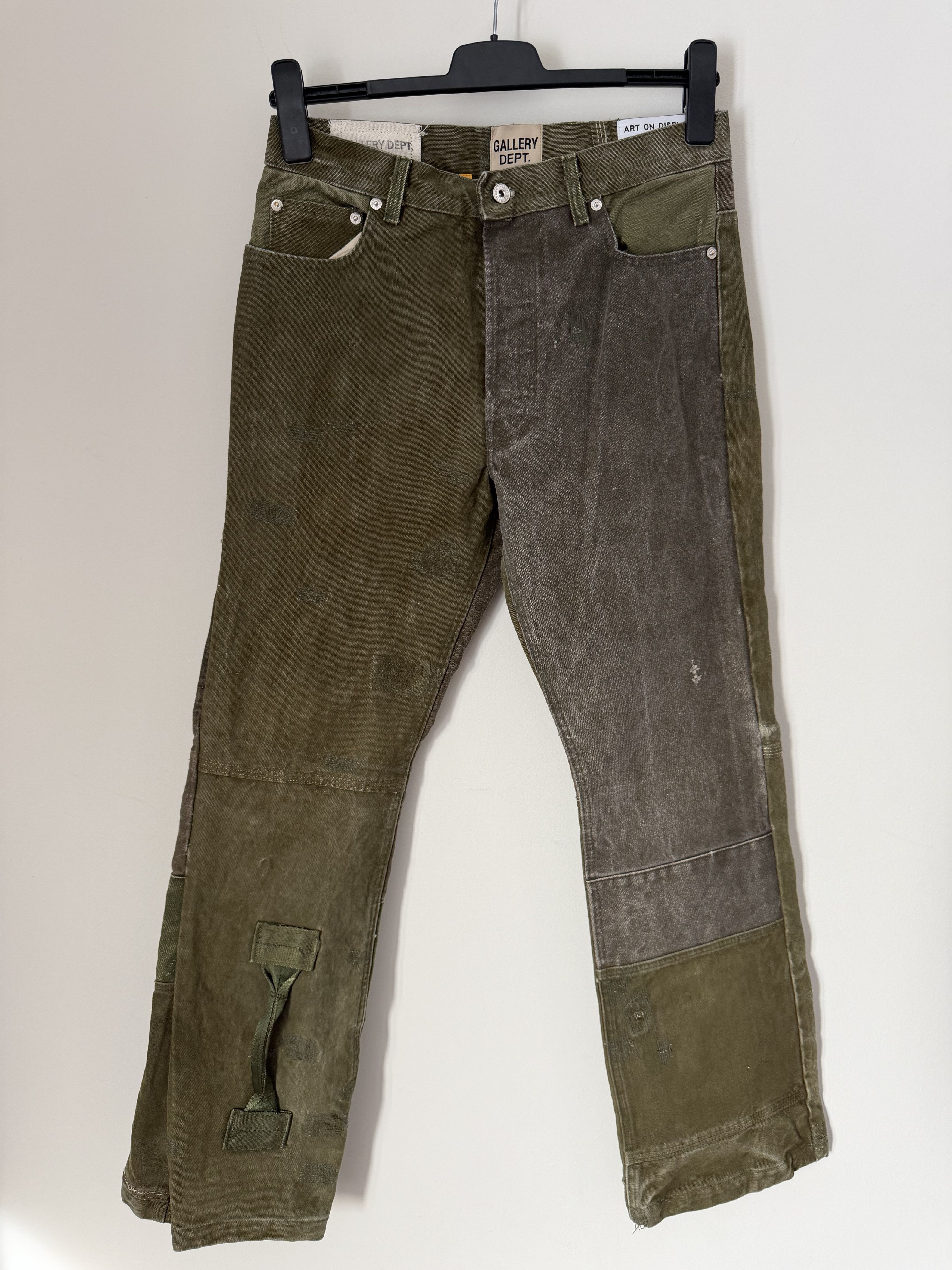 Gallery Dept. Gallery Dept Logan Kit Army Pants in Green Size US 33 - 1 Thumbnail