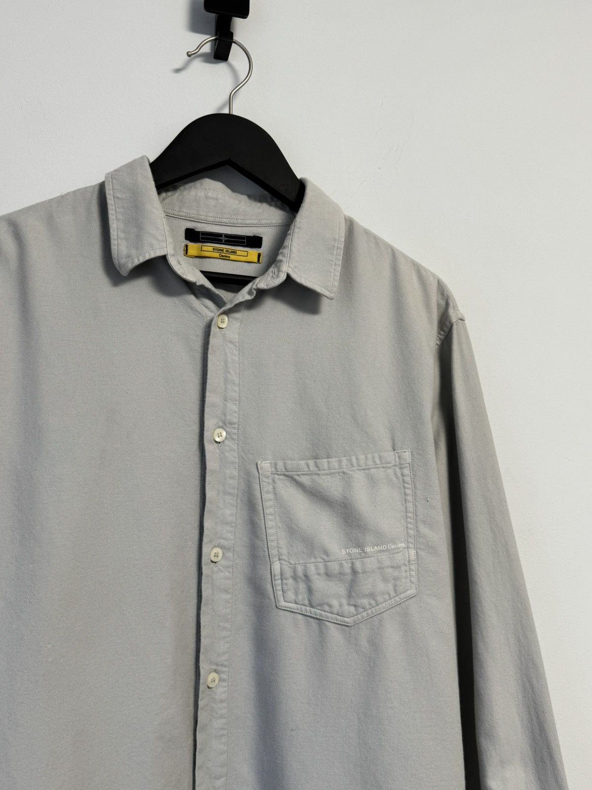 Stone Island Stone Island Button Up Shirt Denim Size US XL / EU 56 / 4 - 2 Thumbnail