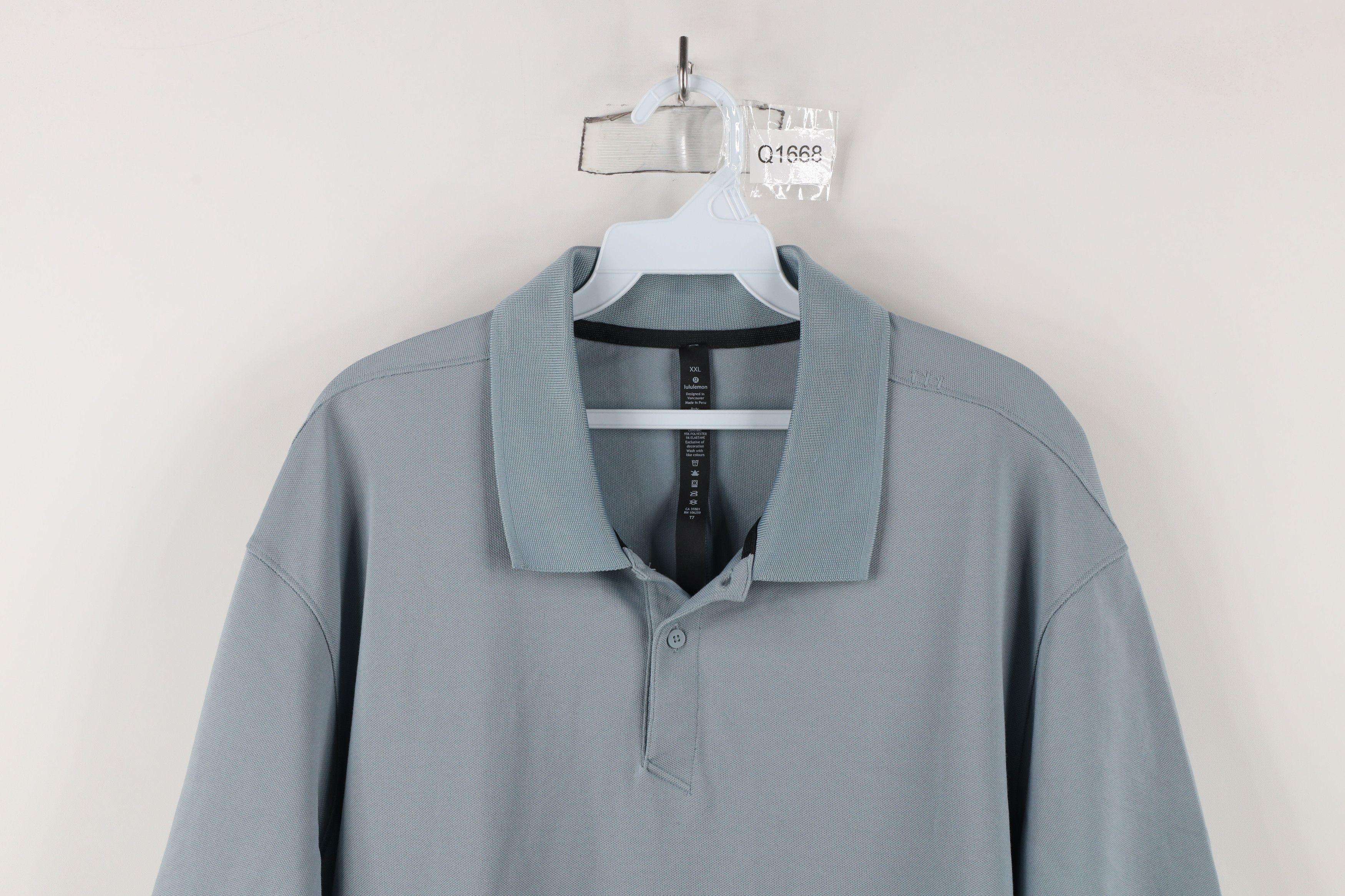 Lululemon × Vintage Lululemon Short Sleeve Collared Golf Polo Shirt Blue Size US XXL / EU 58 / 5 - 2 Thumbnail
