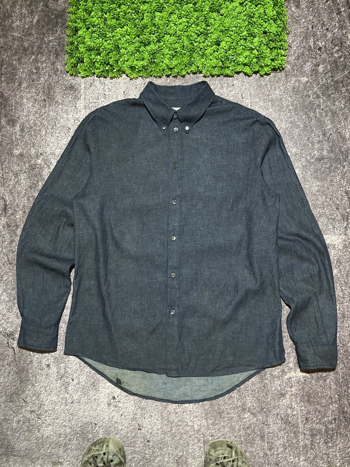 Helmut Lang Helmut Lang 1999 Men's Shirt L Blue Cotton Denim Parachute Size US L / EU 52-54 / 3 - 1 Thumbnail