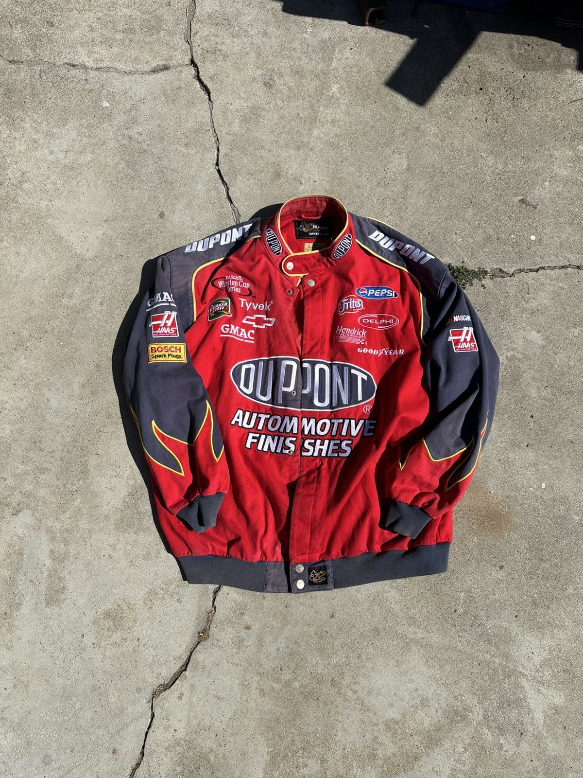 NASCAR Red and black vintage jeff gordon NASCAR racing jacket