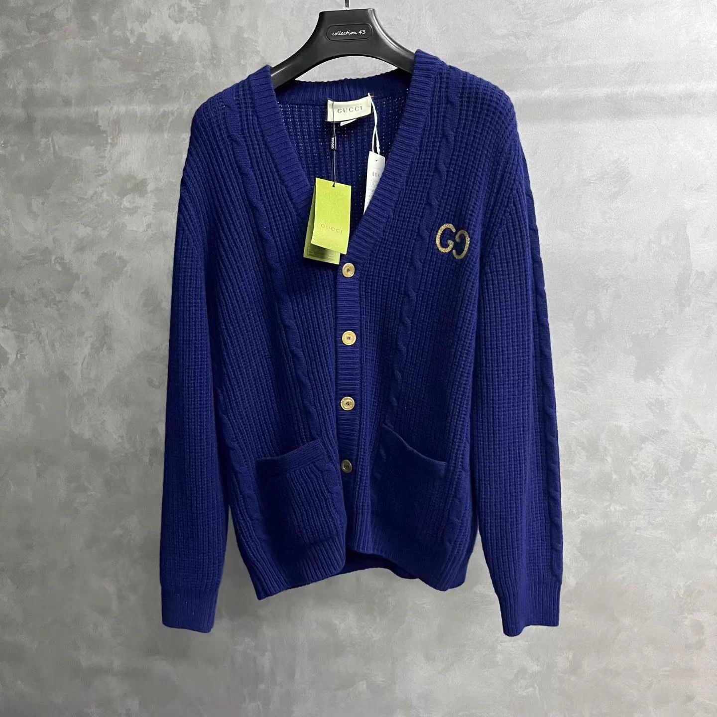 Gucci Gucci Navy Blue Logo Knit Sweater Xl New With Tags Size US XL / EU 56 / 4 - 1 Thumbnail