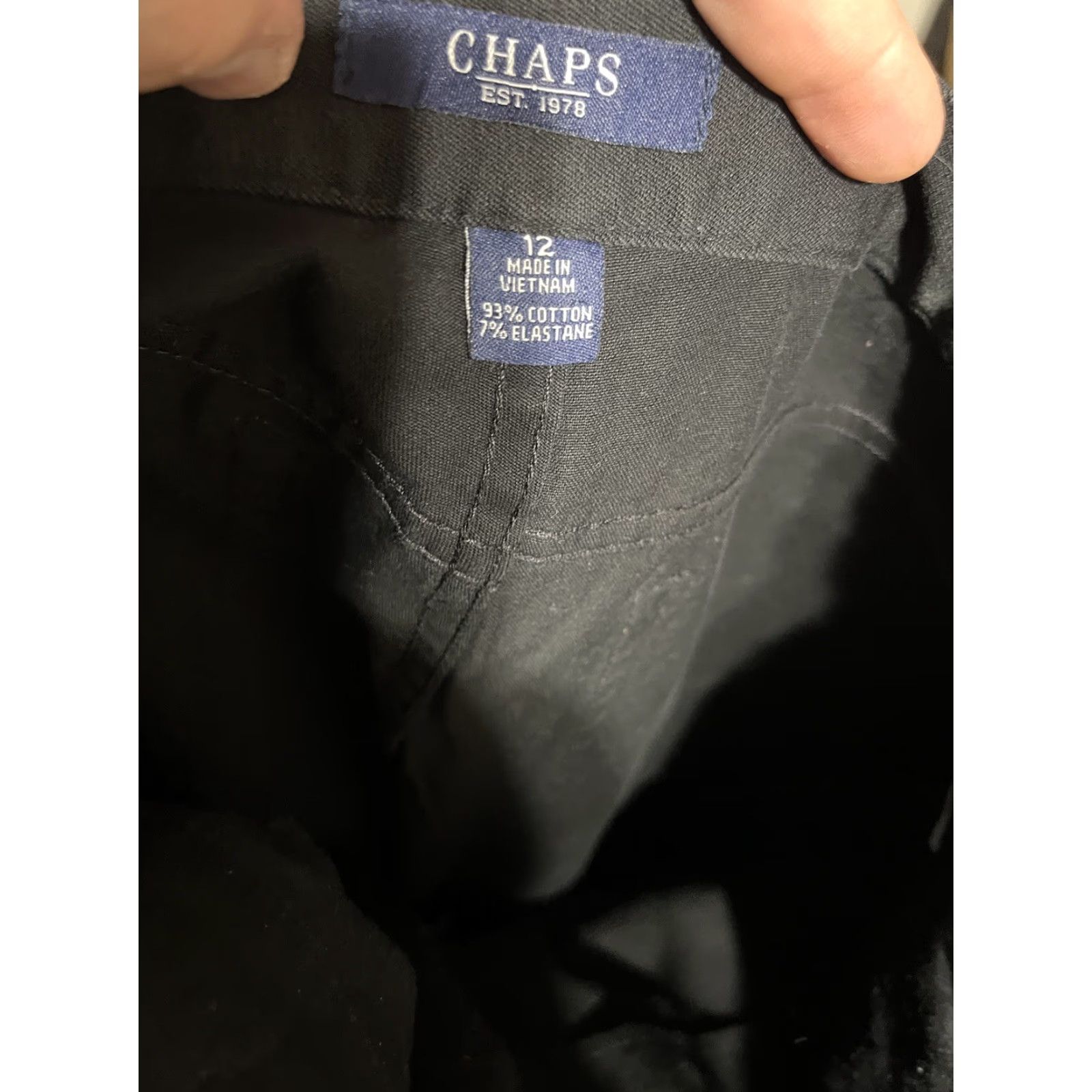 Chaps Chaps Jeans Women's 12 Black Straight Leg Low Rise Dark Wash Size 34" / US 12 / IT 48 - 5 Thumbnail