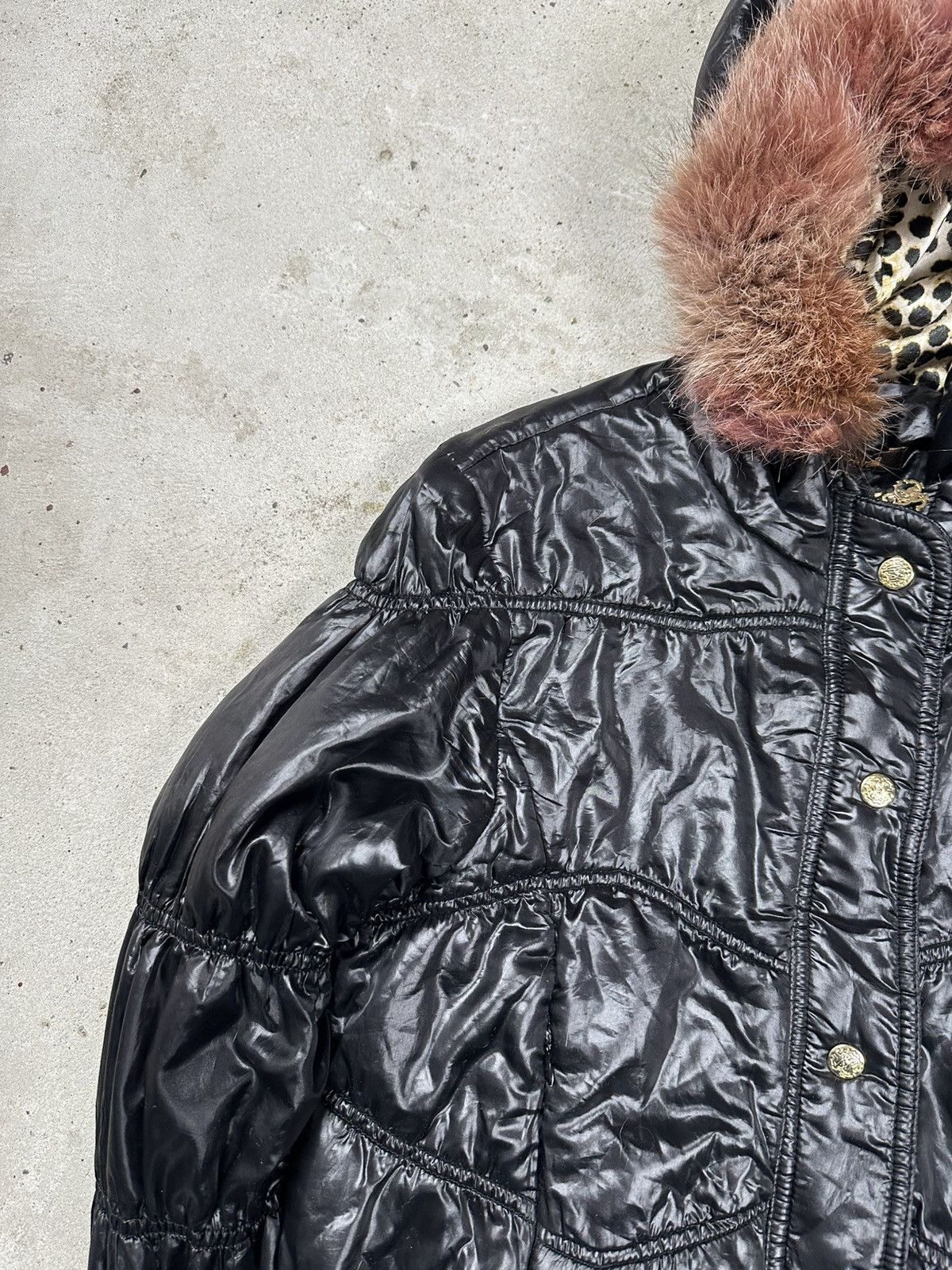 Roberto Cavalli × Vintage Vintage Y2K Roberto Cavalli Faux Fur Black Hooded Bomber Size US S / EU 44-46 / 1 - 5 Thumbnail