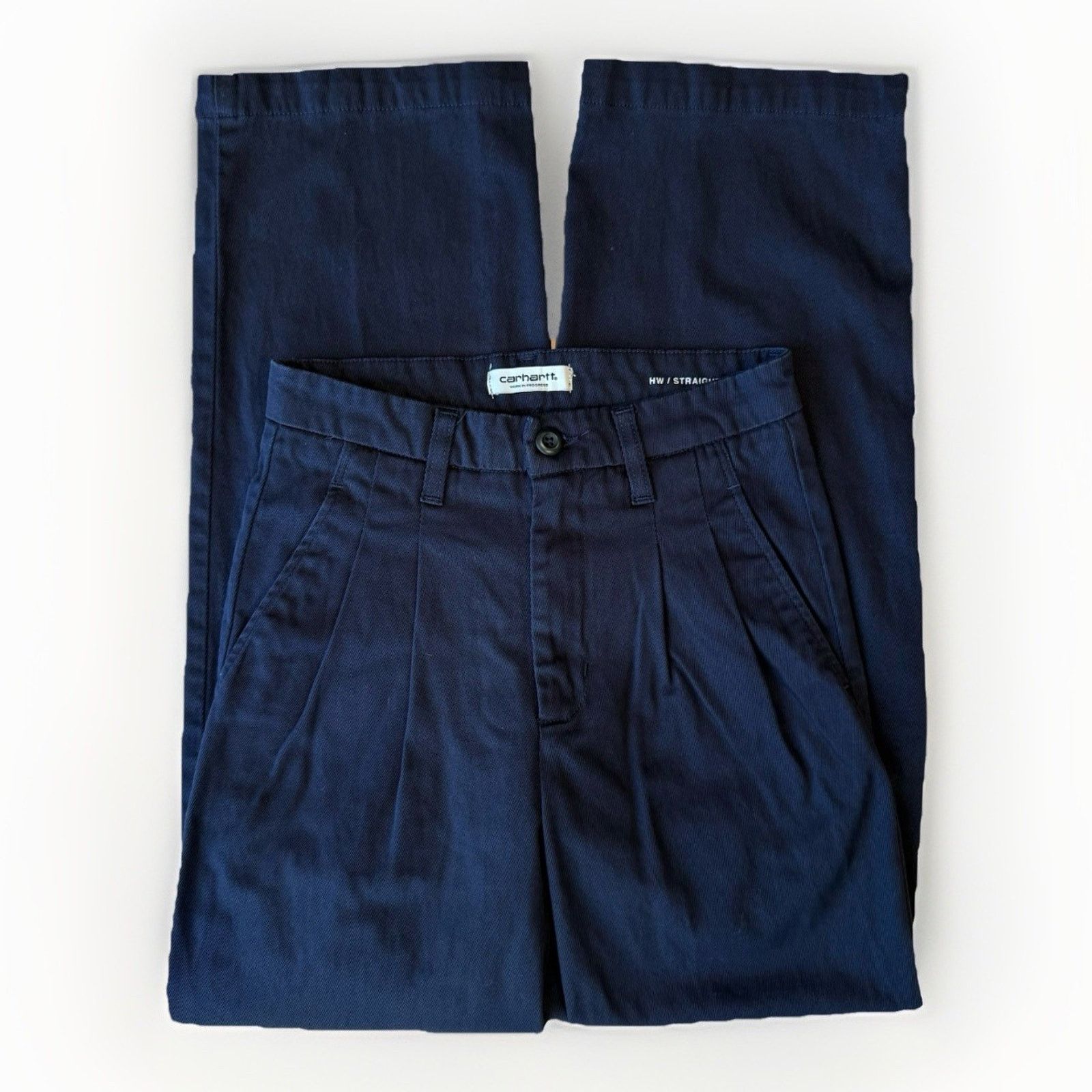 Carhartt Wip Carhartt WIP Cara Pants W 25 Blue High Waisted Straight Size 25" / US 0 / IT 36 - 1 Thumbnail