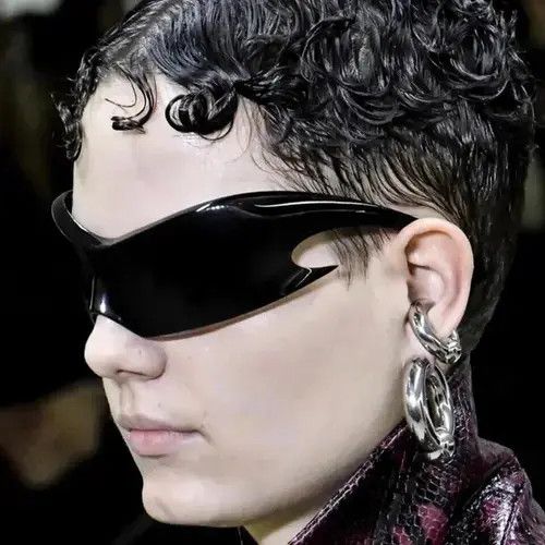 Jewelry Goggle One Piece Sun Glasses Size ONE SIZE - 4 Thumbnail
